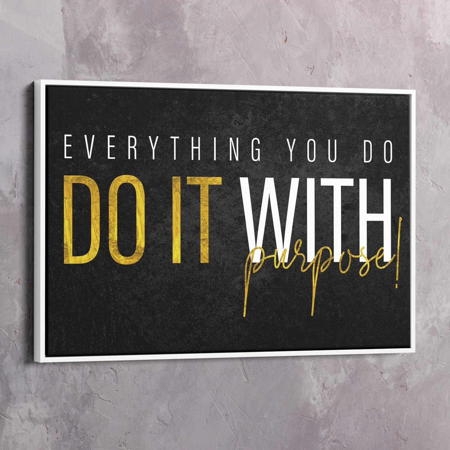 Do it with Purpose Wall Art | Inspirational Wall Art Motivational Wall Art Quotes Office Art | ImpaktMaker Exclusive Canvas Art Landscape