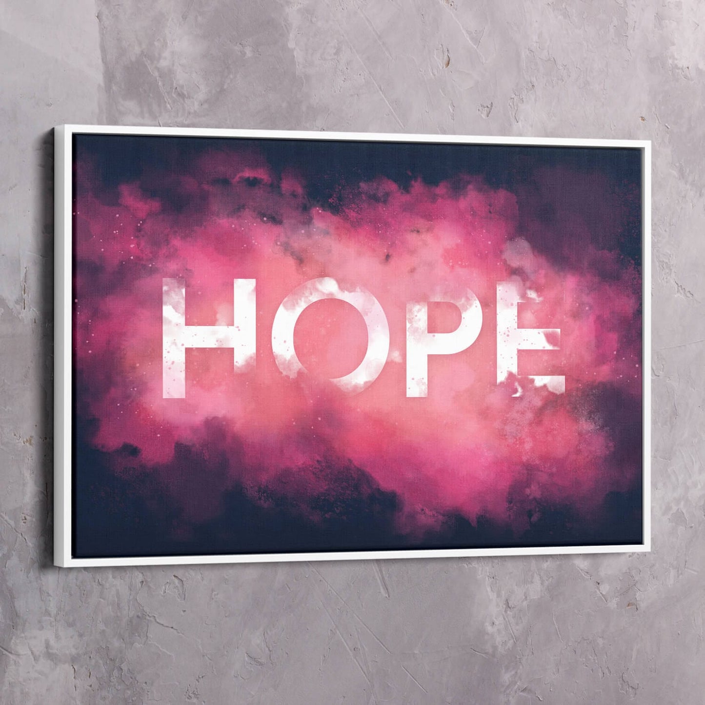 HOPE Smoke Wall Art | Inspirational Wall Art Motivational Wall Art Quotes Office Art | ImpaktMaker Exclusive Canvas Art Landscape