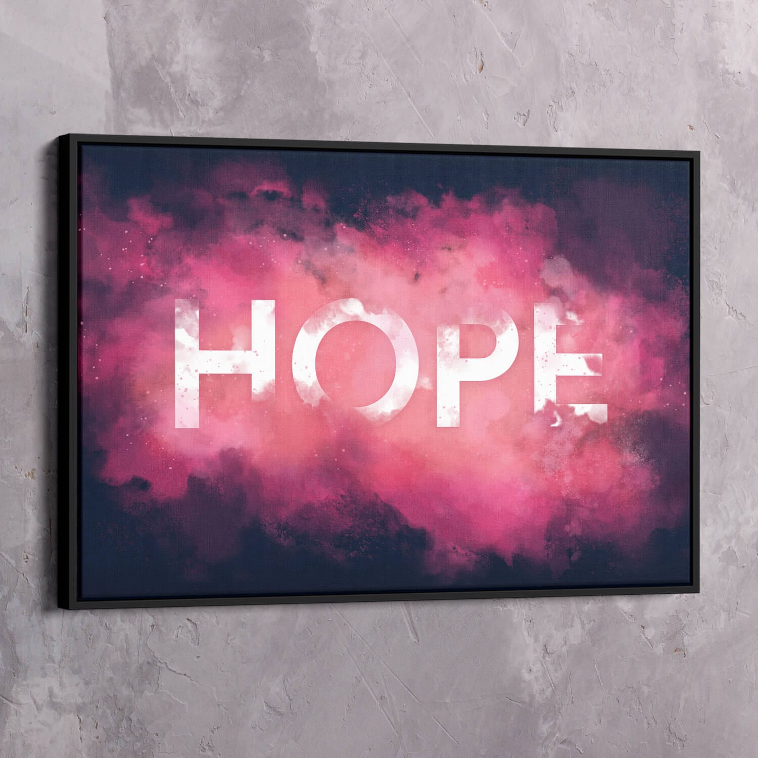 HOPE Smoke Wall Art | Inspirational Wall Art Motivational Wall Art Quotes Office Art | ImpaktMaker Exclusive Canvas Art Landscape