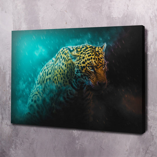 Leopard Rain Wall Art | Inspirational Wall Art Motivational Wall Art Quotes Office Art | ImpaktMaker Exclusive Canvas Art Portrait