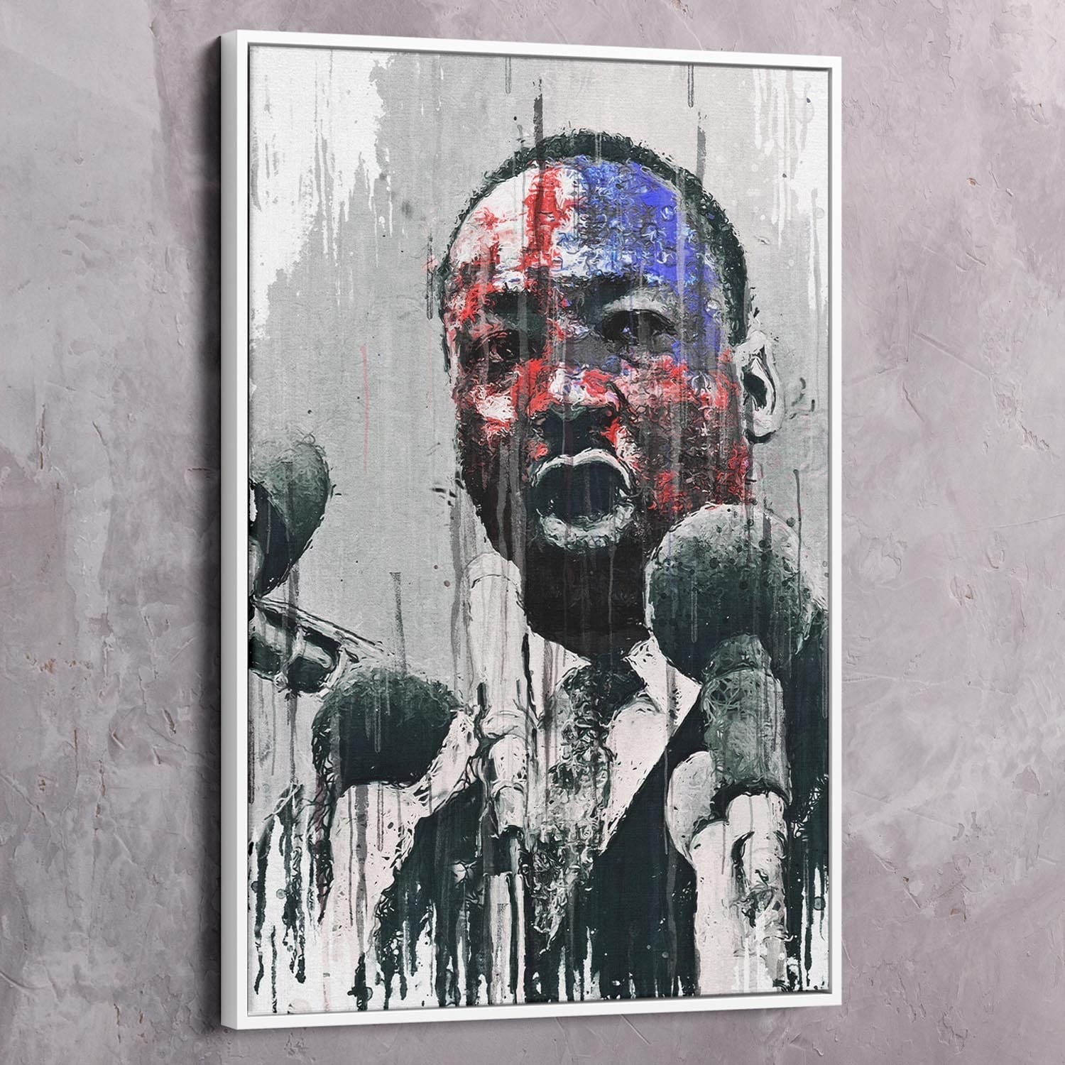 Martin Luther King American Flag Wall Art | Inspirational Wall Art Motivational Wall Art Quotes Office Art | ImpaktMaker Exclusive Canvas Art Portrait