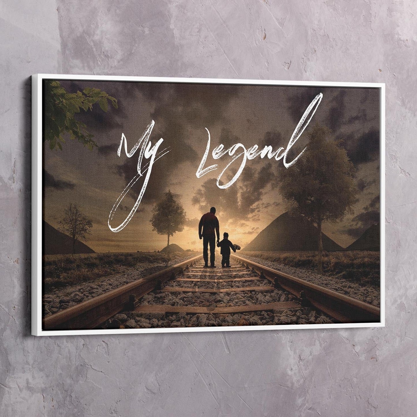 My Legend Father Gift Wall Art | Inspirational Wall Art Motivational Wall Art Quotes Office Art | ImpaktMaker Exclusive Canvas Art Landscape