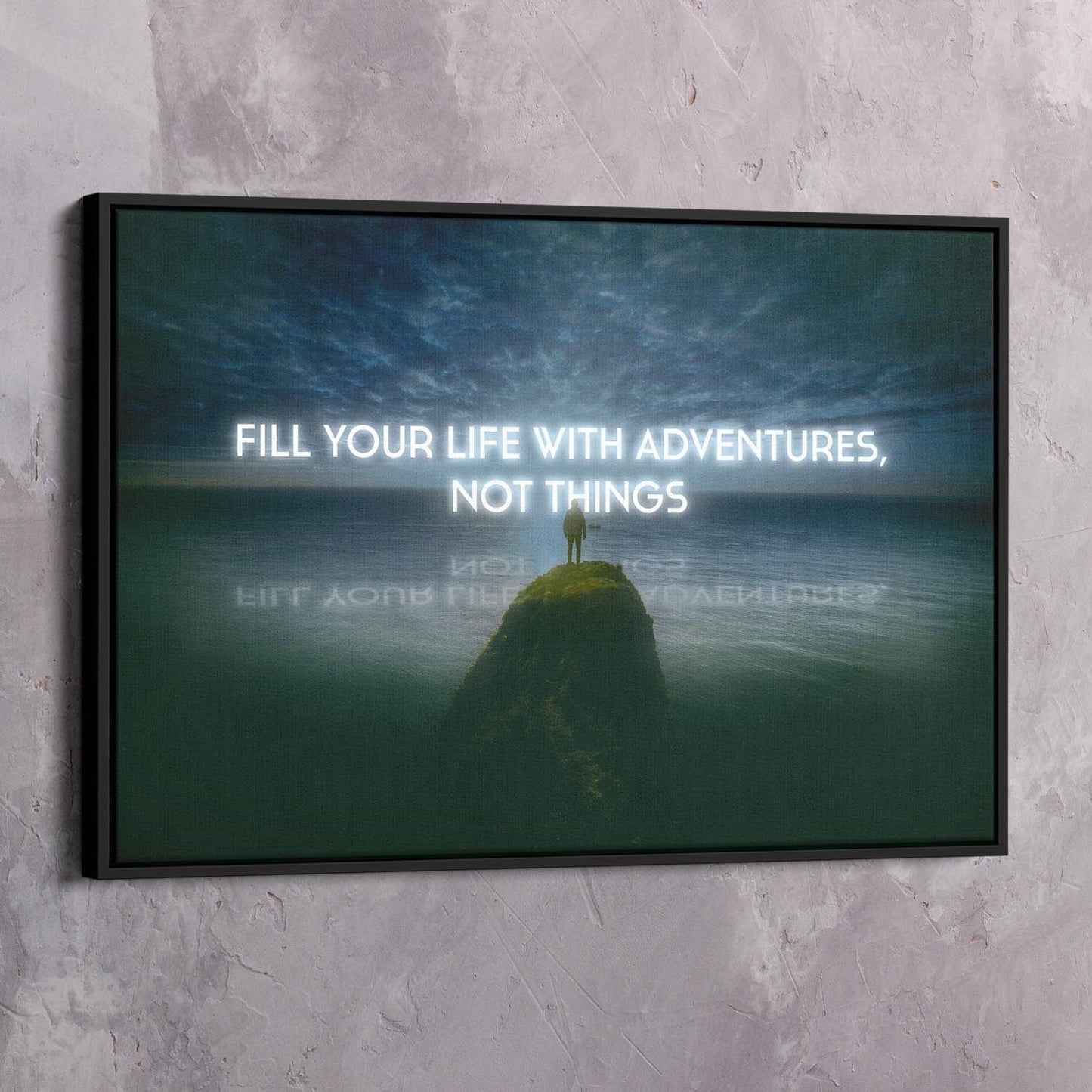 Adventures, Not Things Wall Art | Inspirational Wall Art Motivational Wall Art Quotes Office Art | ImpaktMaker Exclusive Canvas Art Landscape