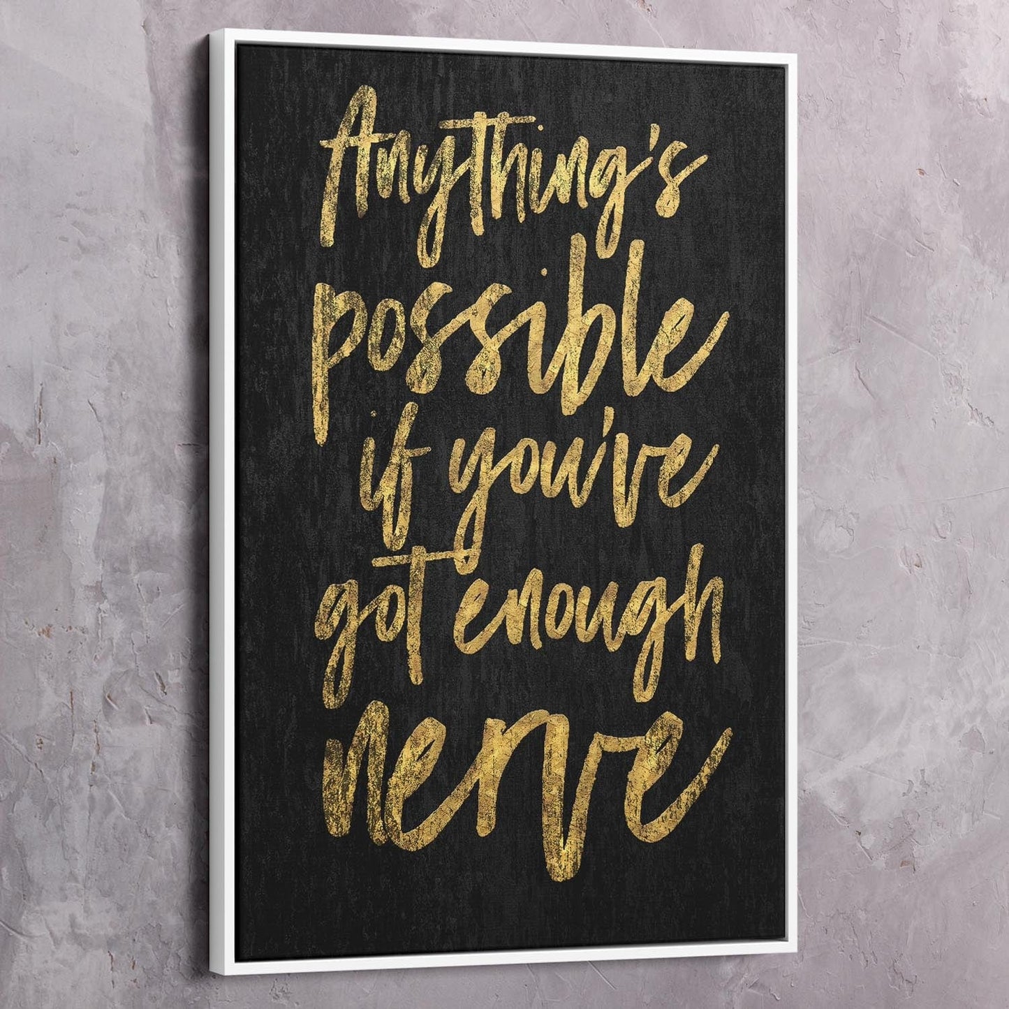 Anything Is Possible Wall Art | Inspirational Wall Art Motivational Wall Art Quotes Office Art | ImpaktMaker Exclusive Canvas Art Portrait
