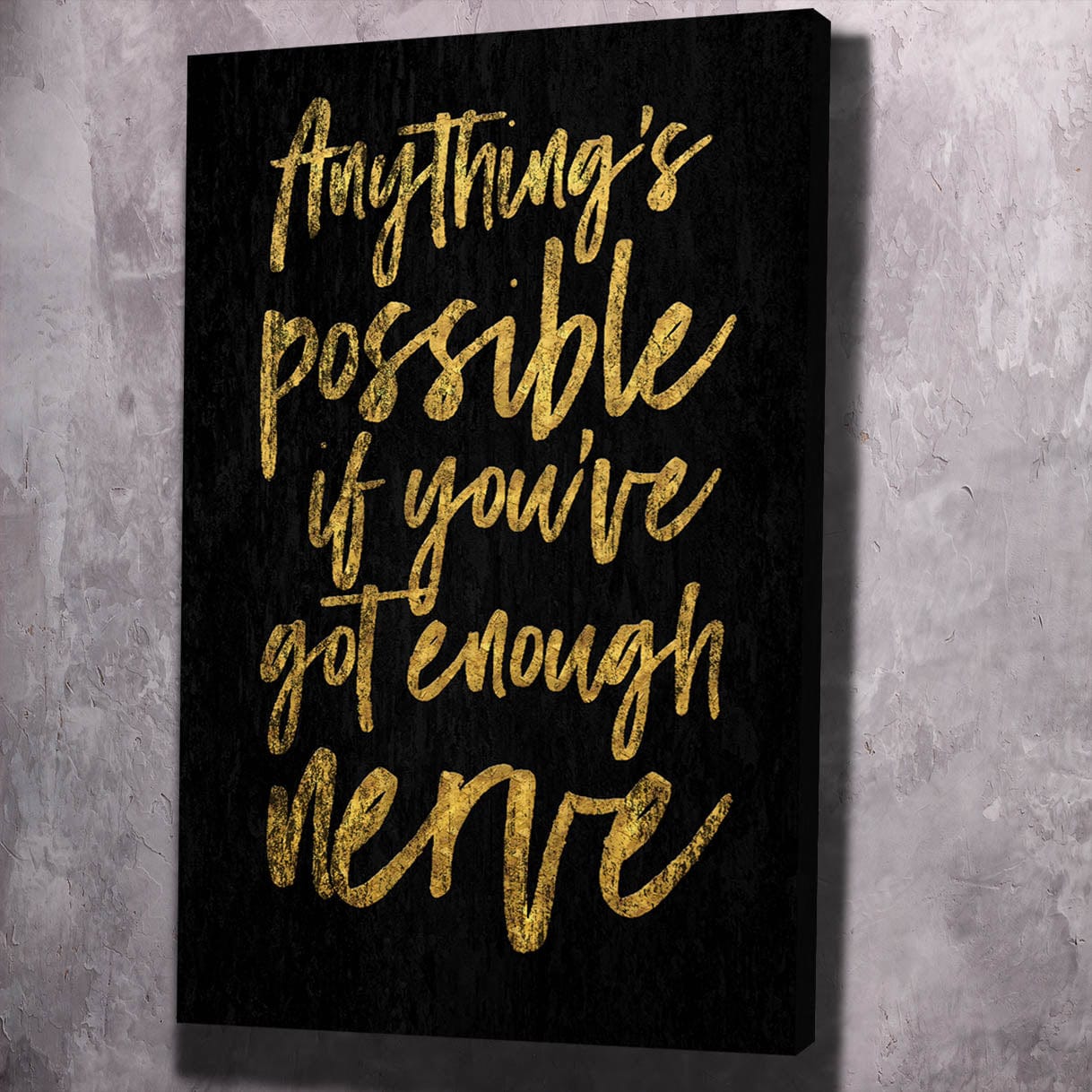 Anything Is Possible Wall Art | Inspirational Wall Art Motivational Wall Art Quotes Office Art | ImpaktMaker Exclusive Canvas Art Portrait