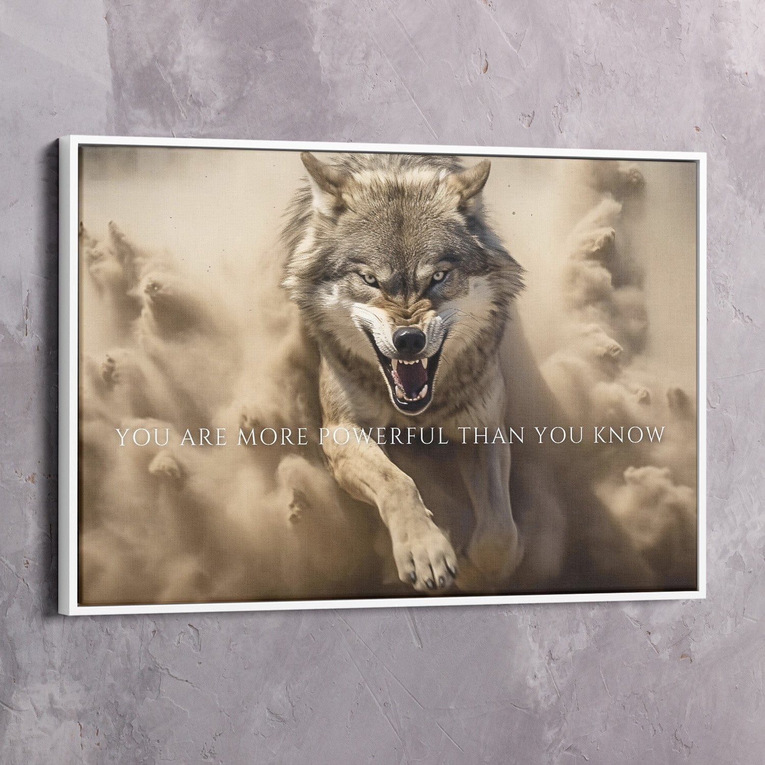 Wolf You are more powerful than you know Wall Art Inspirational Wall  Art Motivational Wall Art Quotes Office Art ImpaktMaker Exclusive
