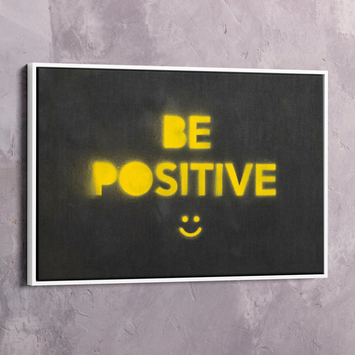 Be Positive Wall Art | Inspirational Wall Art Motivational Wall Art Quotes Office Art | ImpaktMaker Exclusive Canvas Art Landscape