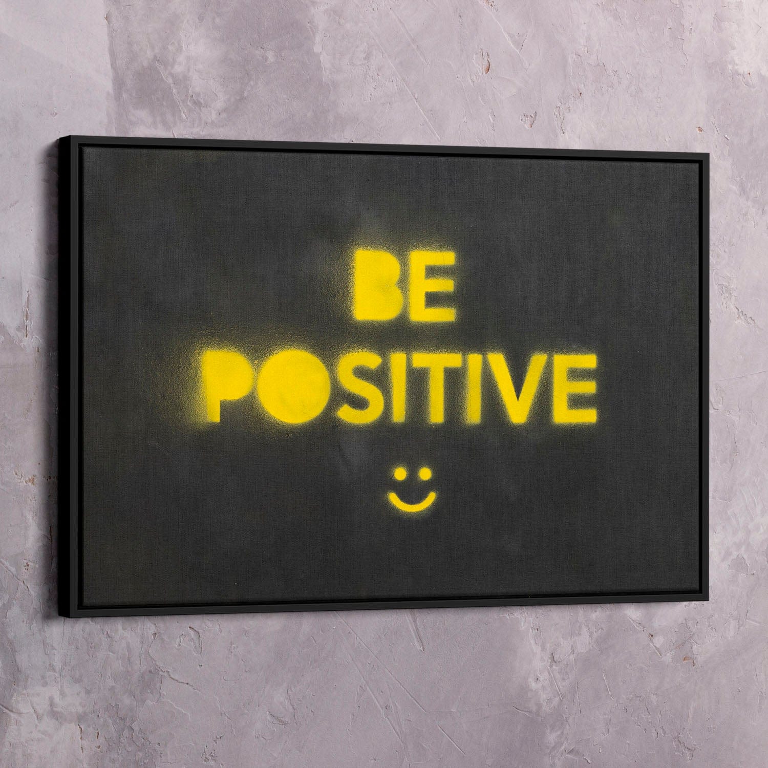 Be Positive Wall Art | Inspirational Wall Art Motivational Wall Art Quotes Office Art | ImpaktMaker Exclusive Canvas Art Landscape