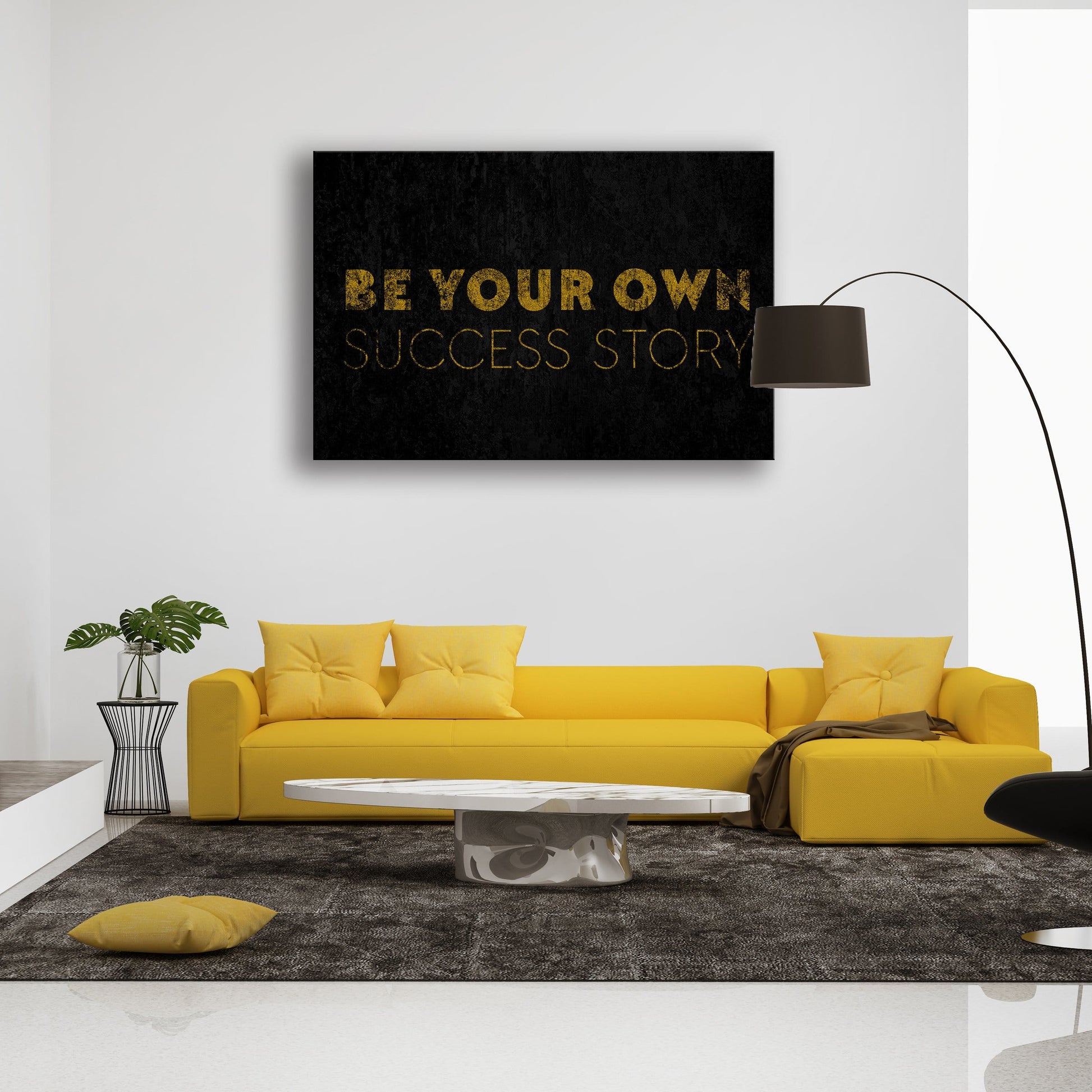 Be Your Own Success Story Wall Art | Inspirational Wall Art Motivational Wall Art Quotes Office Art | ImpaktMaker Exclusive Canvas Art Landscape