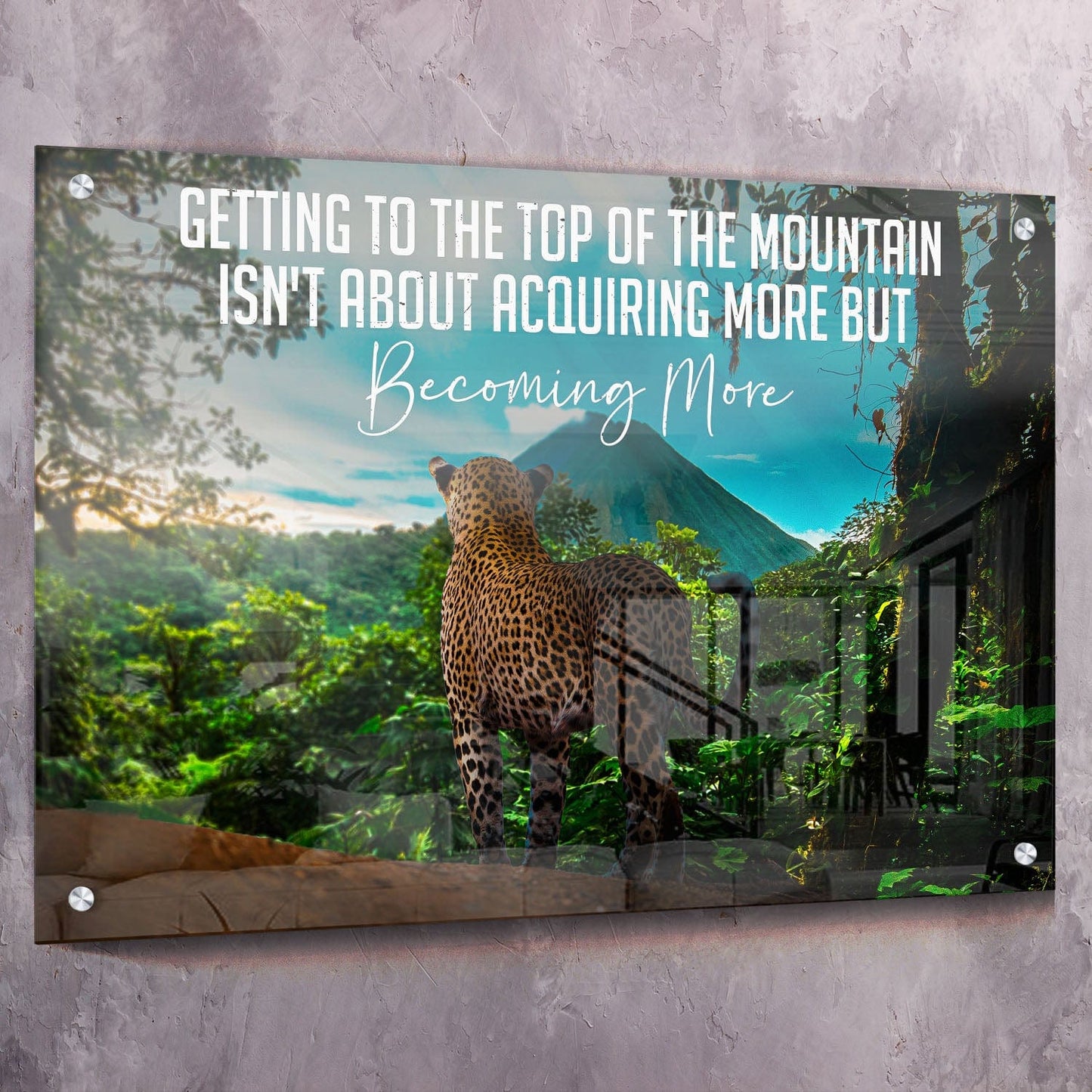 Becoming More Mountain Wall Art | Inspirational Wall Art Motivational Wall Art Quotes Office Art | ImpaktMaker Exclusive Canvas Art Landscape