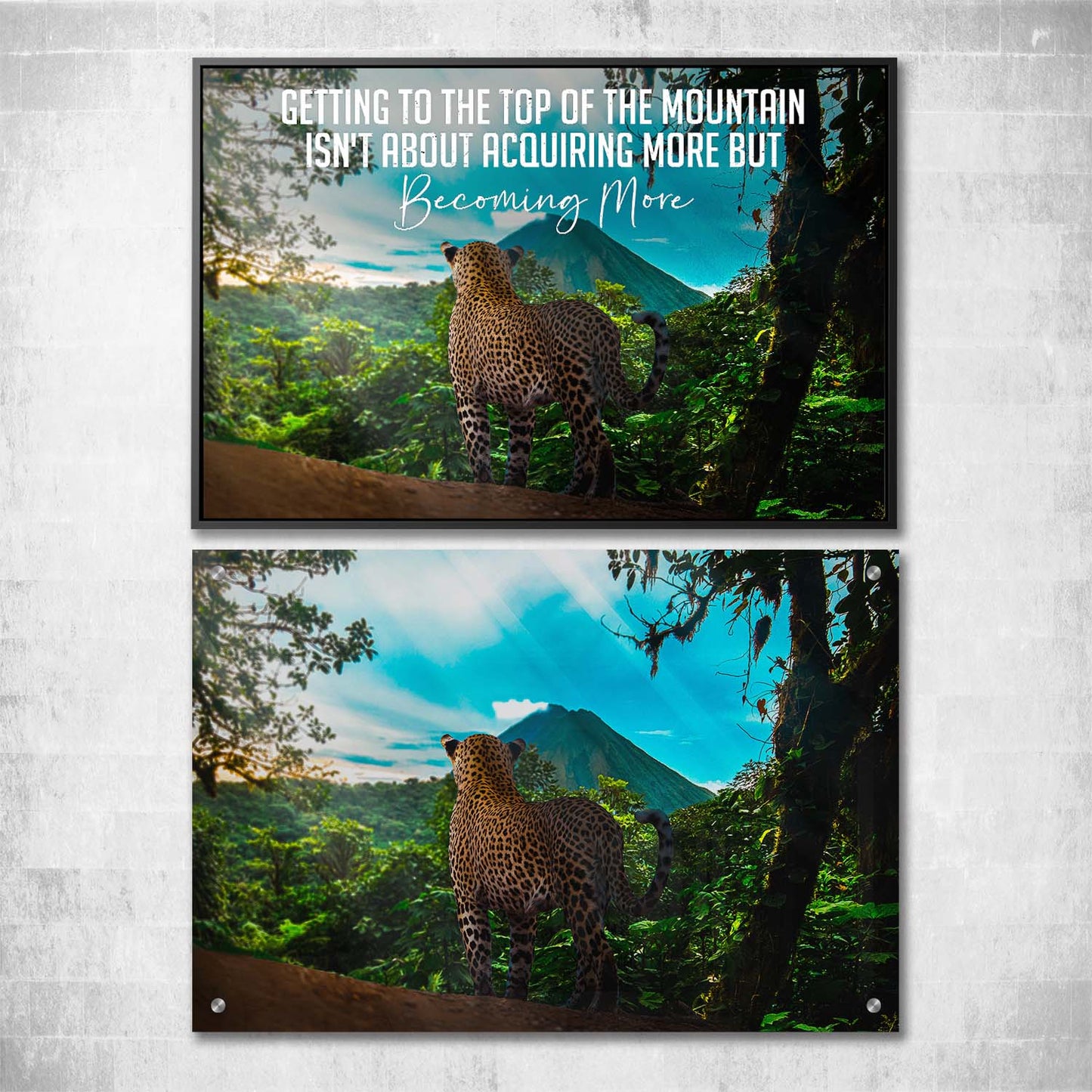 Becoming More Mountain Wall Art | Inspirational Wall Art Motivational Wall Art Quotes Office Art | ImpaktMaker Exclusive Canvas Art Landscape