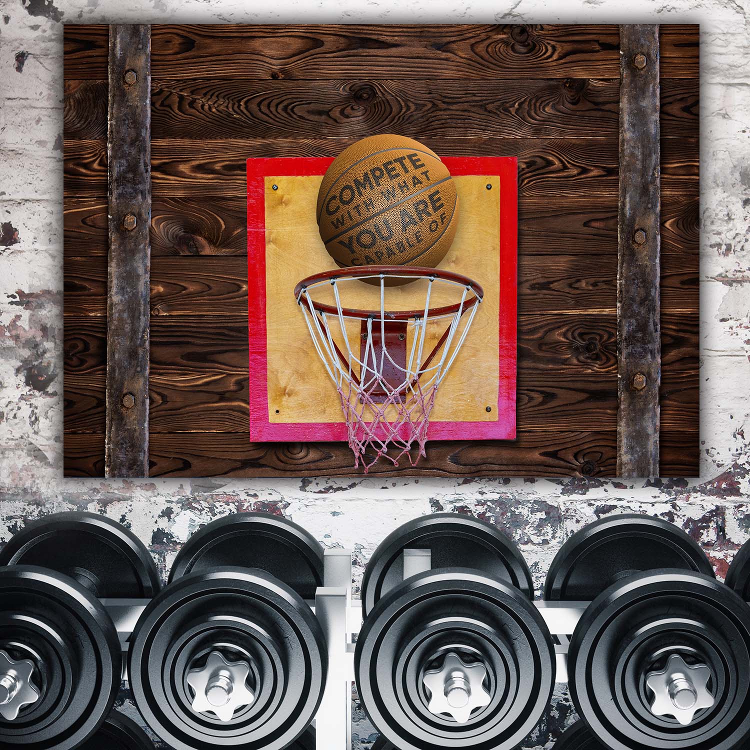 Compete with What You are Capable of - Michael Jordan Inspired Art Wall Art | Inspirational Wall Art Motivational Wall Art Quotes Office Art | ImpaktMaker Exclusive Canvas Art Landscape