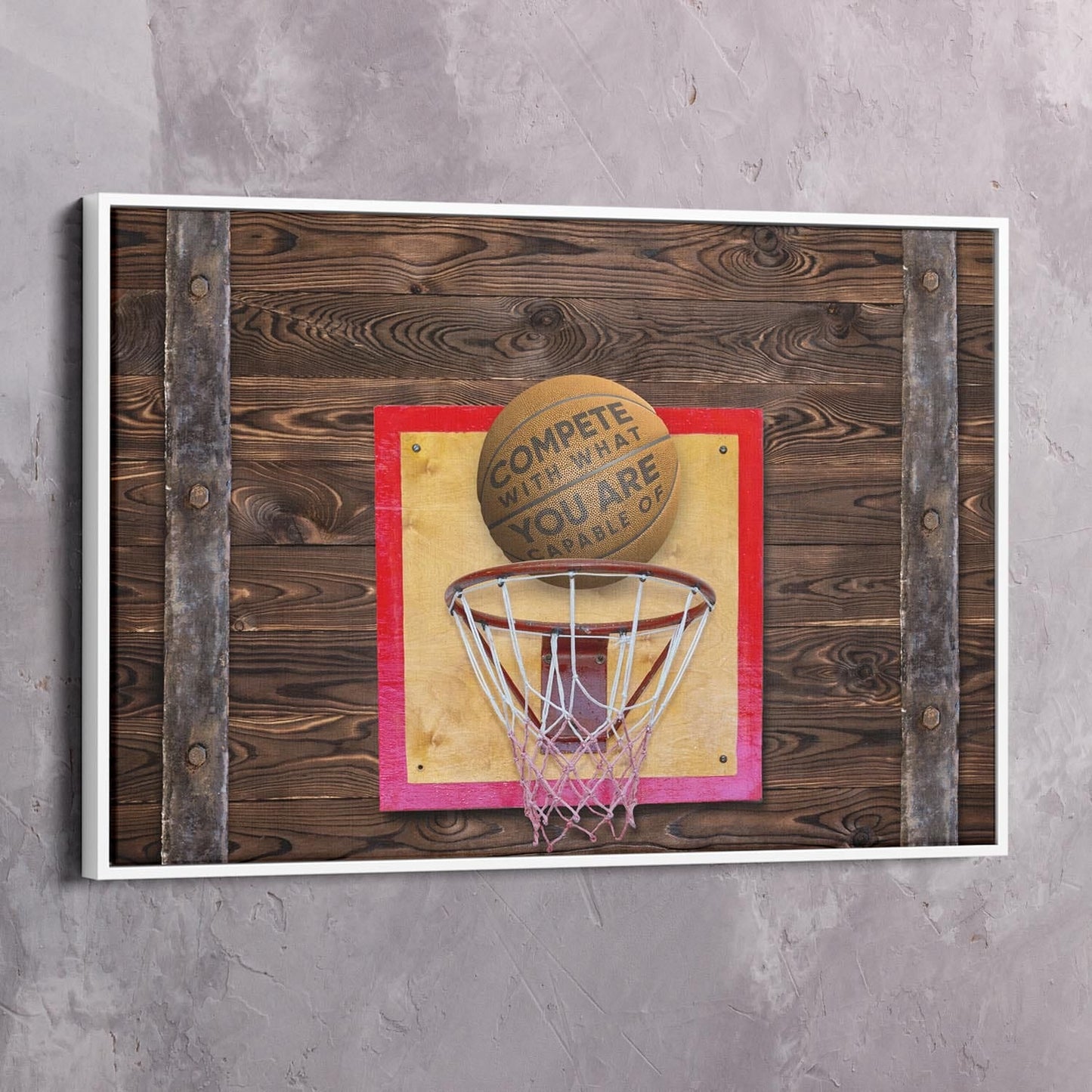 Compete with What You are Capable of - Michael Jordan Inspired Art Wall Art | Inspirational Wall Art Motivational Wall Art Quotes Office Art | ImpaktMaker Exclusive Canvas Art Landscape