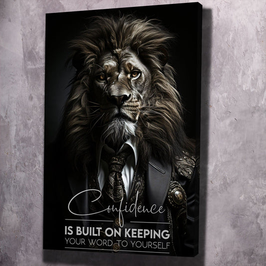 Confidence is Built on Keeping Your Word to Yourself Wall Art | Inspirational Wall Art Motivational Wall Art Quotes Office Art | ImpaktMaker Exclusive Canvas Art Portrait