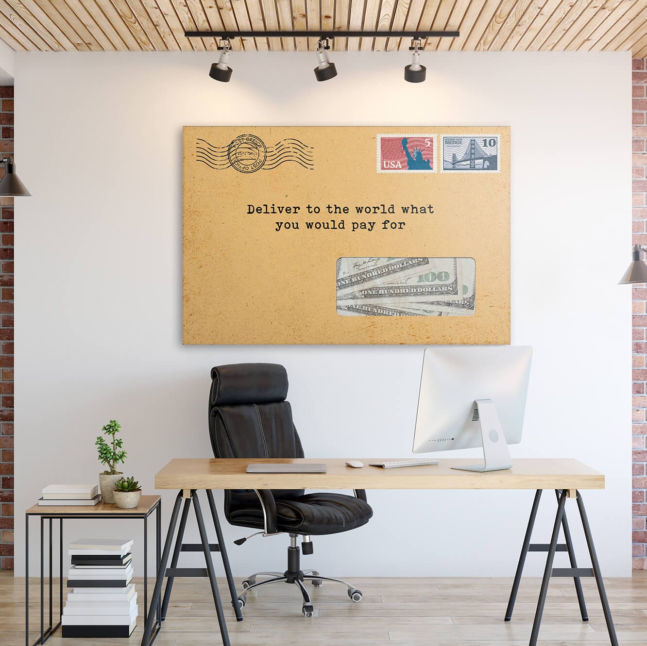 Deliver to the World Wall Art | Inspirational Wall Art Motivational Wall Art Quotes Office Art | ImpaktMaker Exclusive Canvas Art Landscape