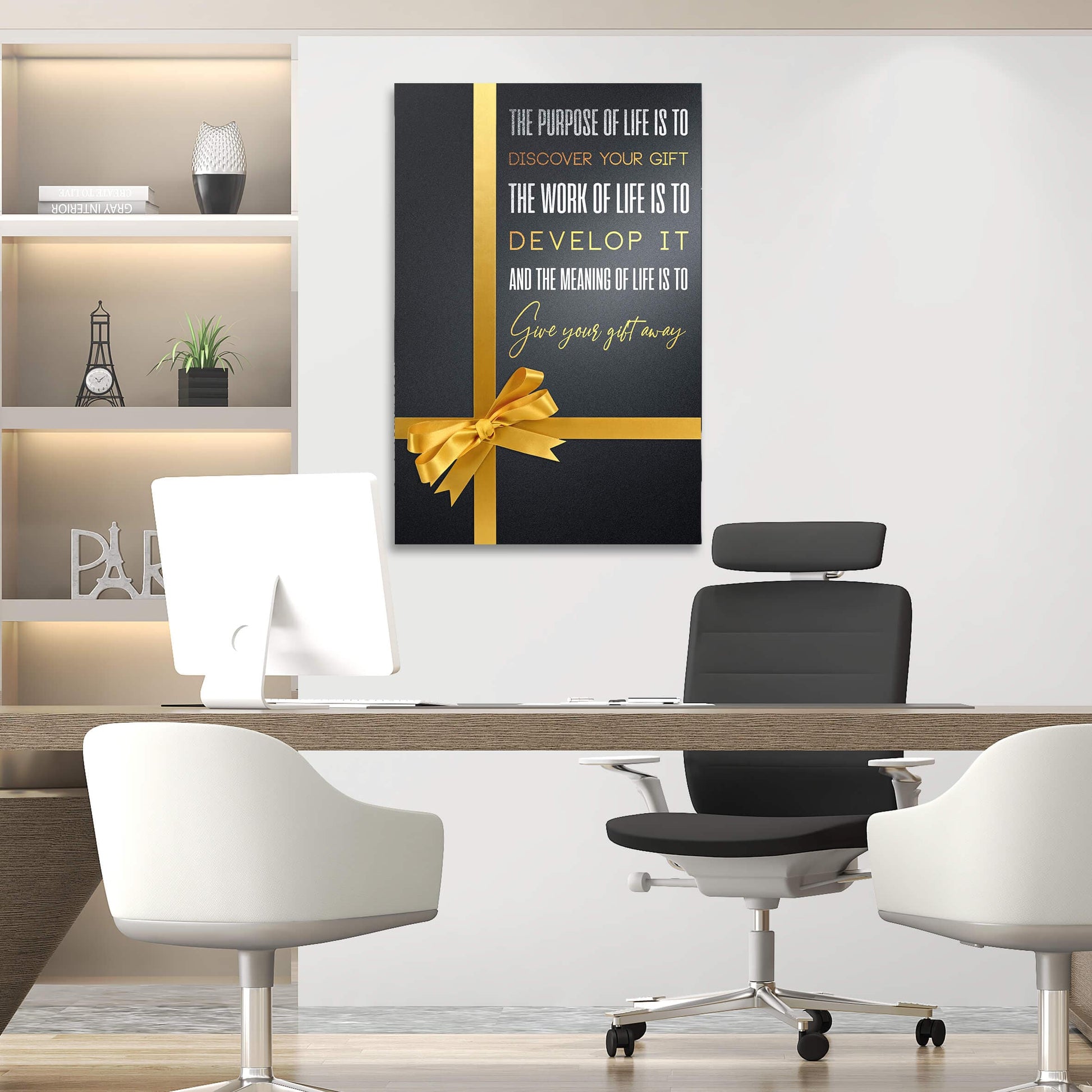 Discover Your Gift Wall Art | Inspirational Wall Art Motivational Wall Art Quotes Office Art | ImpaktMaker Exclusive Canvas Art Portrait