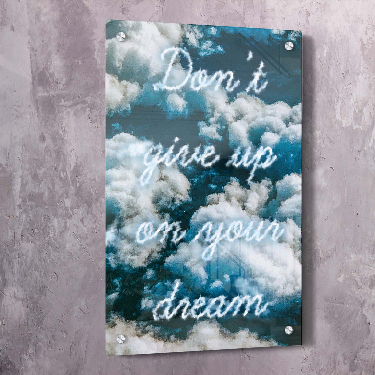 Don’t Give Up On Your Dream Wall Art | Inspirational Wall Art Motivational Wall Art Quotes Office Art | ImpaktMaker Exclusive Canvas Art Portrait