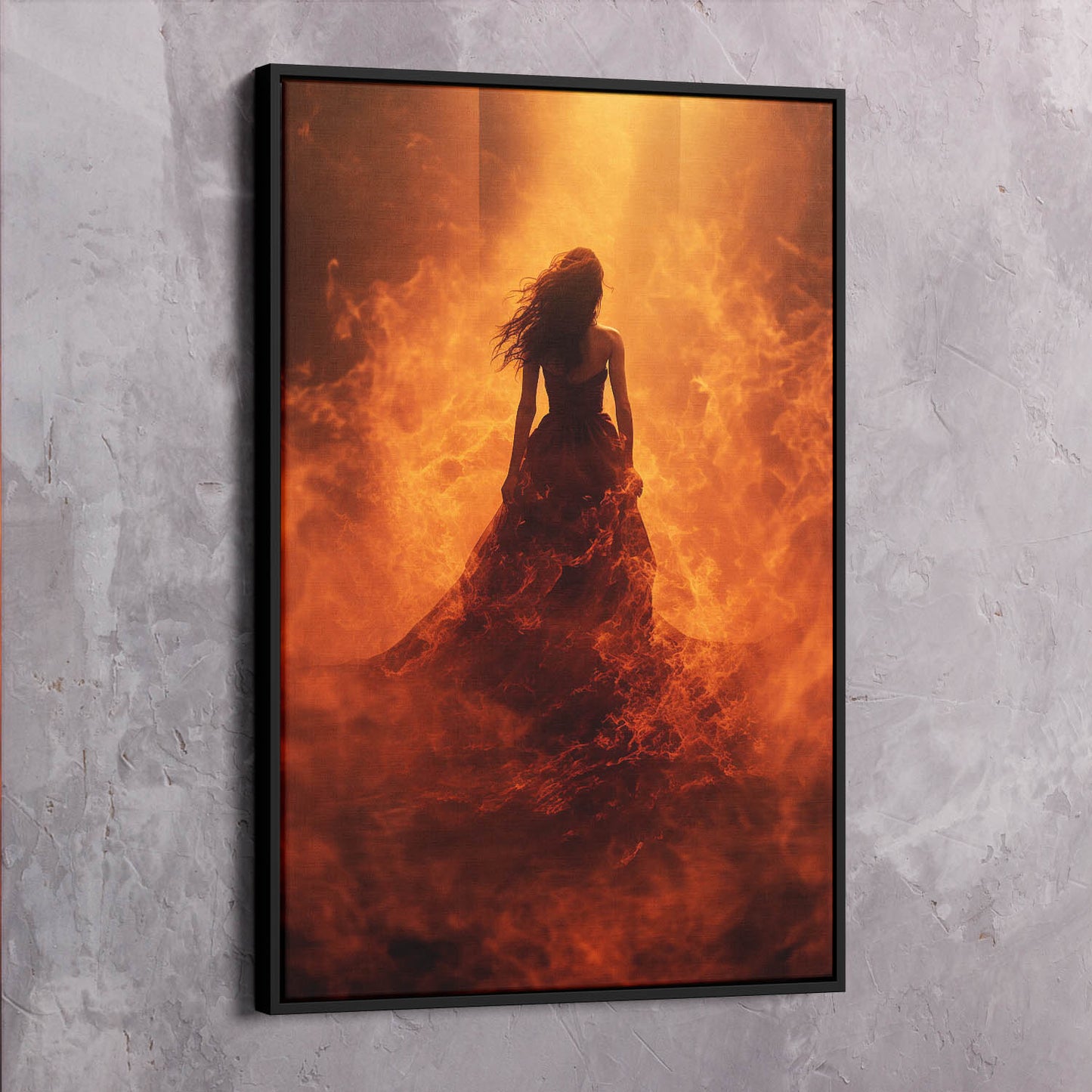 Flames of Regret - Person Could Have Become Quote Wall Art | Inspirational Wall Art Motivational Wall Art Quotes Office Art | ImpaktMaker Exclusive Canvas Art Portrait