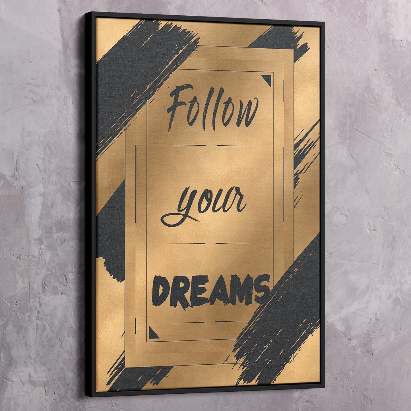 Follow Your Dreams Wall Art | Inspirational Wall Art Motivational Wall Art Quotes Office Art | ImpaktMaker Exclusive Canvas Art Portrait