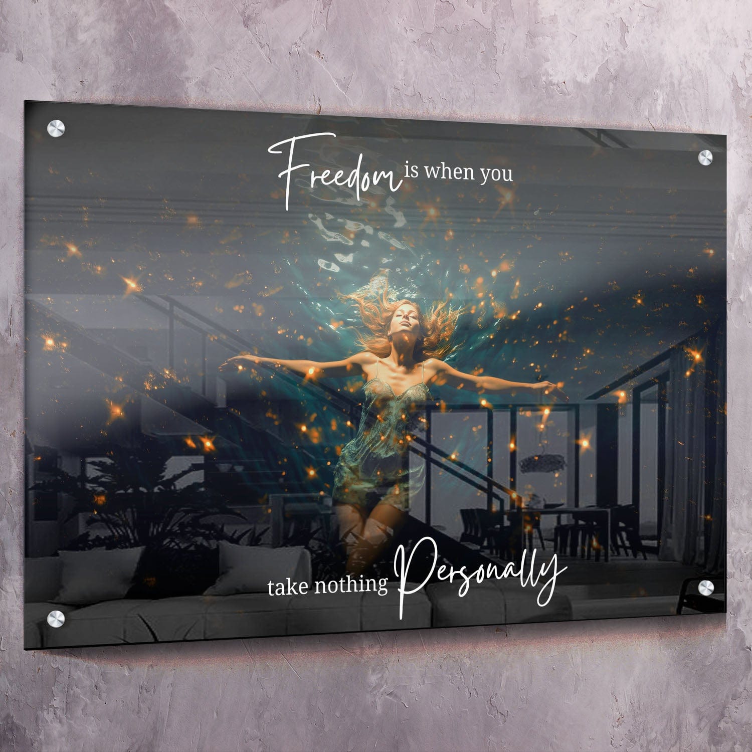 Freedom is when you take nothing personally Wall Art | Inspirational Wall Art Motivational Wall Art Quotes Office Art | ImpaktMaker Exclusive Canvas Art Landscape