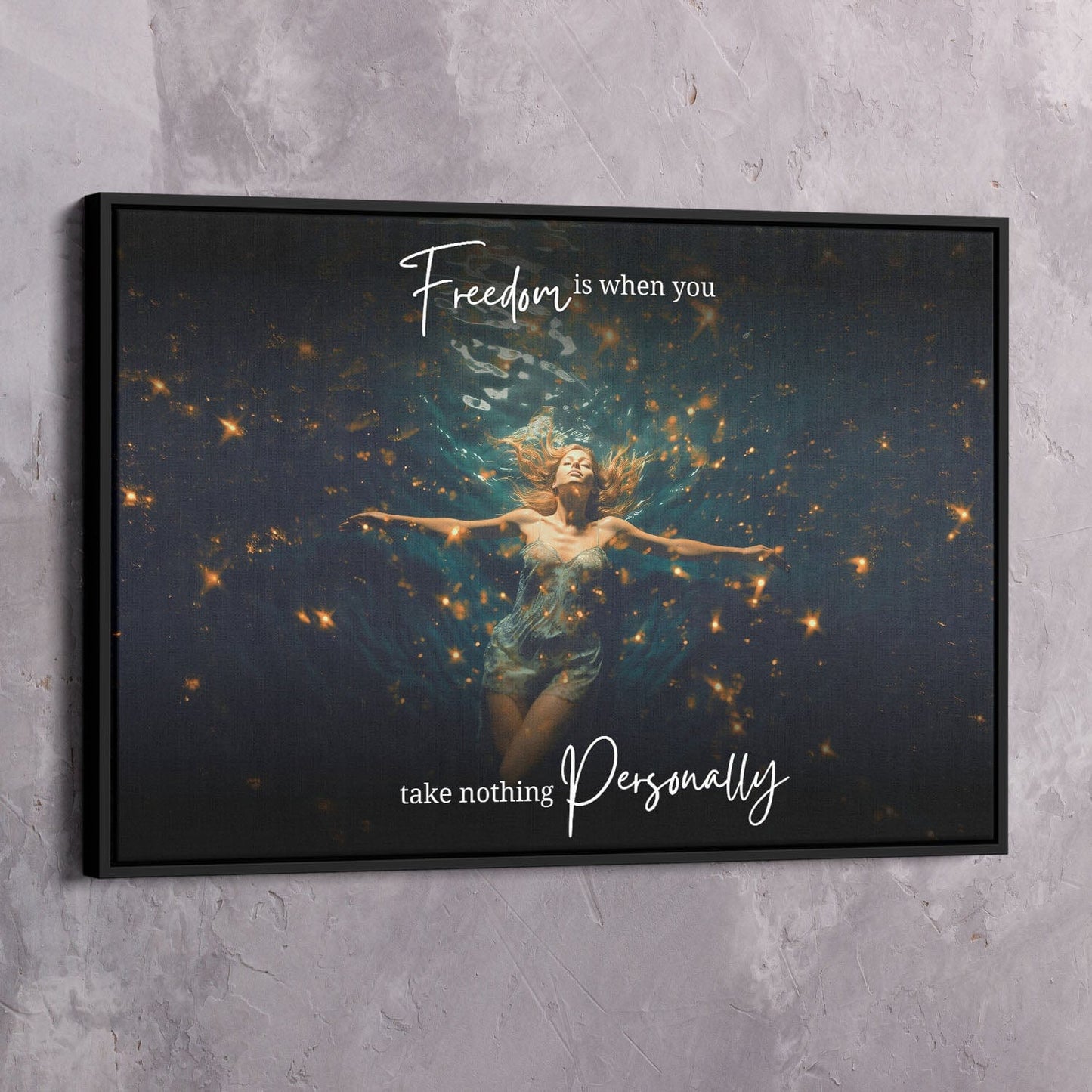Freedom is when you take nothing personally Wall Art | Inspirational Wall Art Motivational Wall Art Quotes Office Art | ImpaktMaker Exclusive Canvas Art Landscape