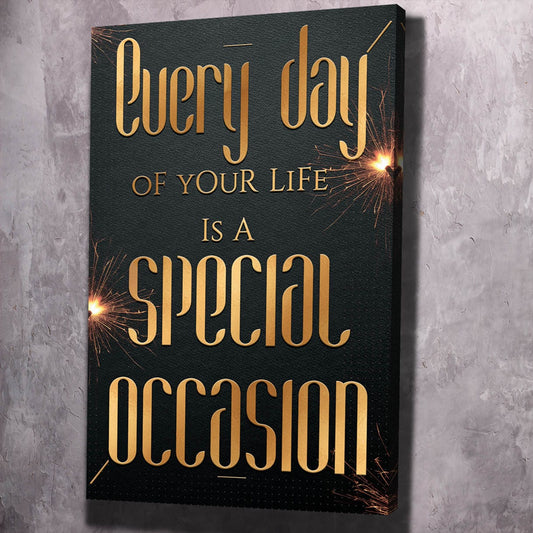 Golden - Life Special Occasion Wall Art | Inspirational Wall Art Motivational Wall Art Quotes Office Art | ImpaktMaker Exclusive Canvas Art Portrait