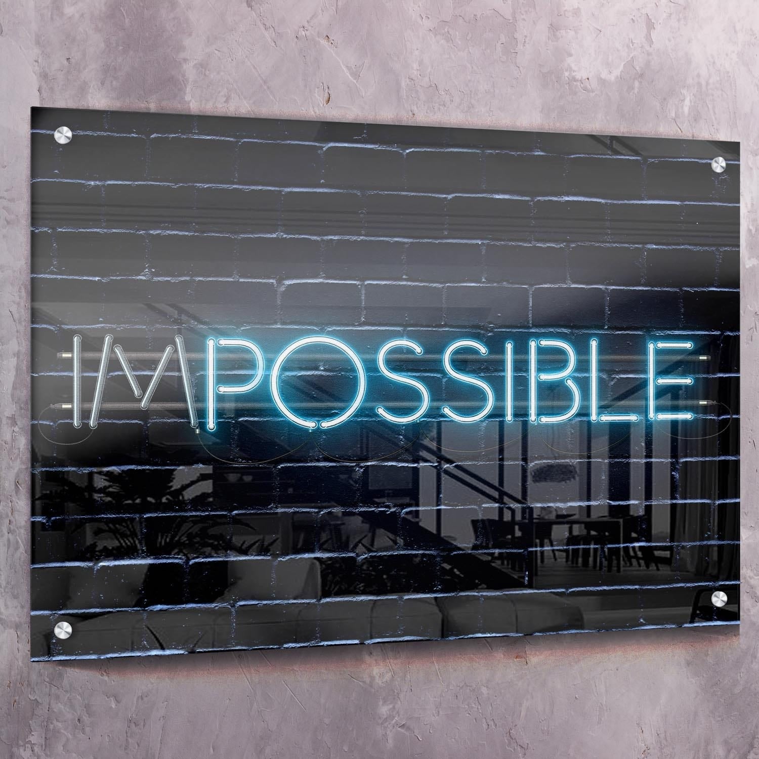 Impossible 2 Wall Art | Inspirational Wall Art Motivational Wall Art Quotes Office Art | ImpaktMaker Exclusive Canvas Art Landscape