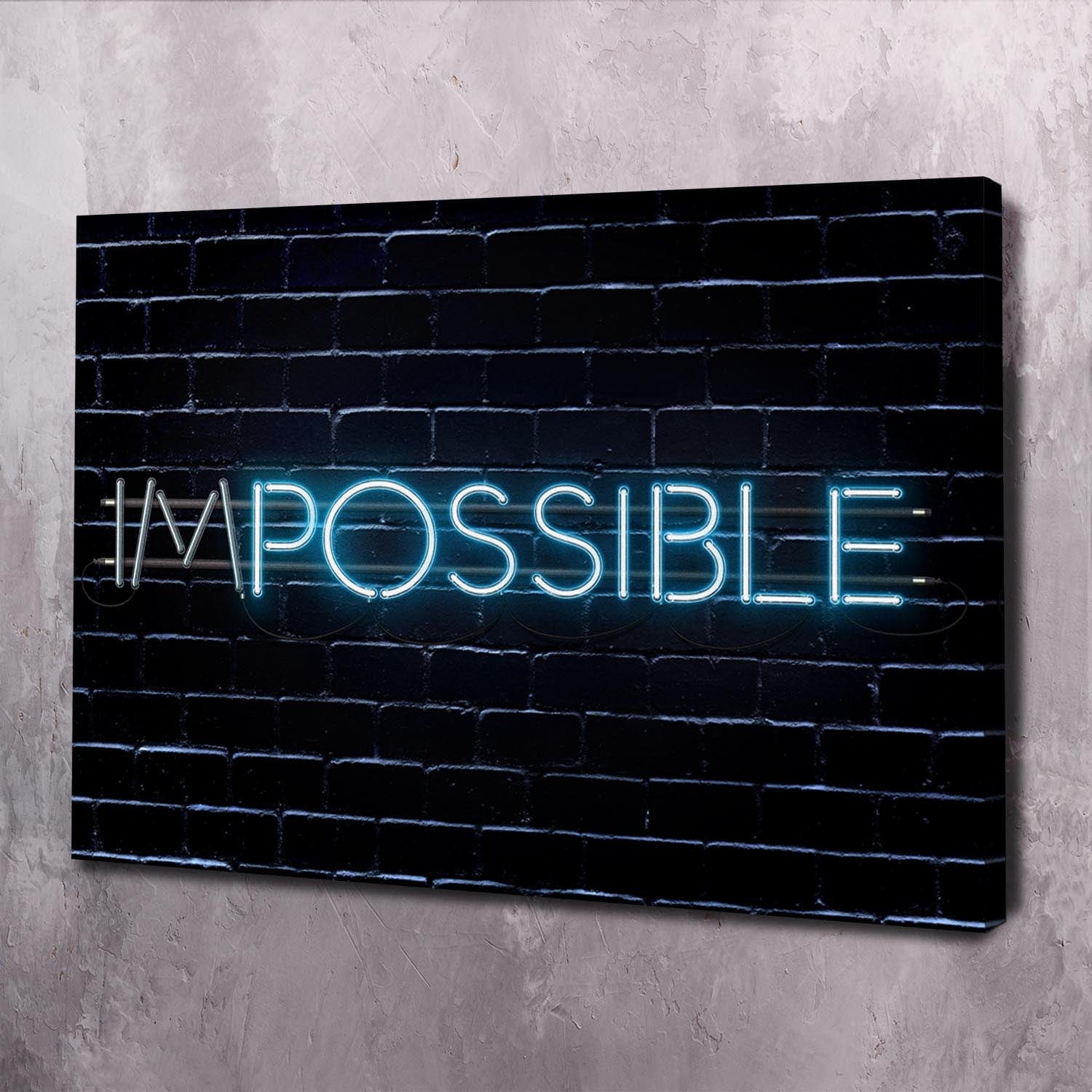 Impossible 2 Wall Art | Inspirational Wall Art Motivational Wall Art Quotes Office Art | ImpaktMaker Exclusive Canvas Art Landscape