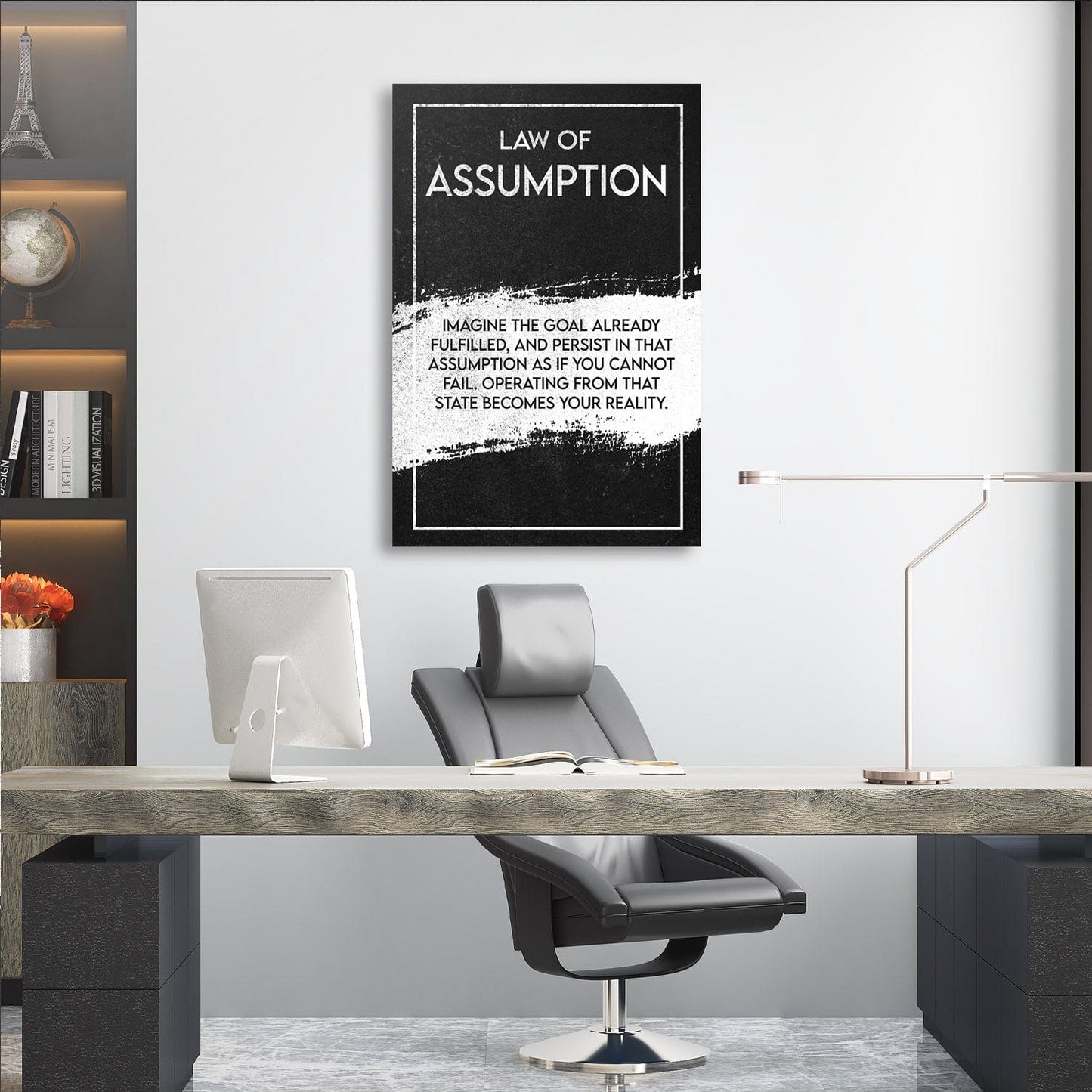 Law of Assumption - Neville Goddard Inspired Wall Art | Inspirational Wall Art Motivational Wall Art Quotes Office Art | ImpaktMaker Exclusive Canvas Art Portrait