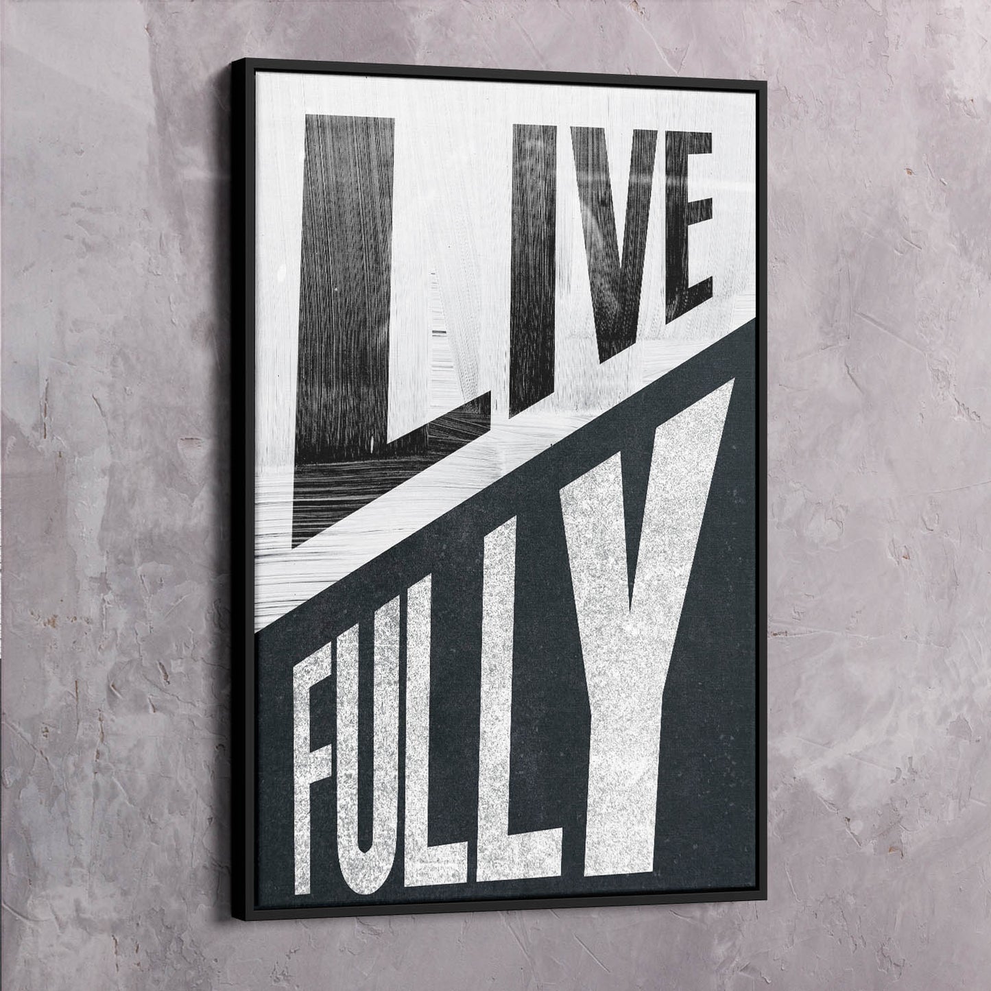 Live Fully Wall Art | Inspirational Wall Art Motivational Wall Art Quotes Office Art | ImpaktMaker Exclusive Canvas Art Portrait