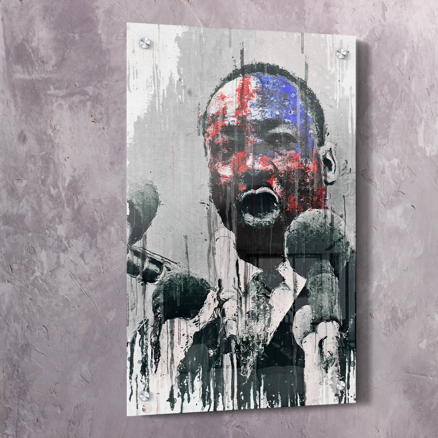 Martin Luther King American Flag Wall Art | Inspirational Wall Art Motivational Wall Art Quotes Office Art | ImpaktMaker Exclusive Canvas Art Portrait