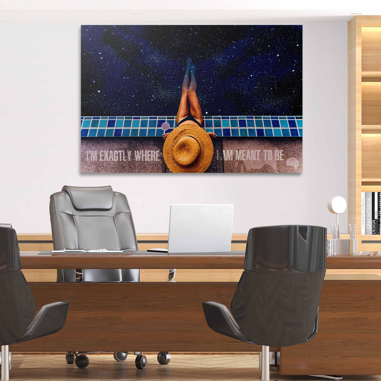 Meant To Be Star Pool Wall Art | Inspirational Wall Art Motivational Wall Art Quotes Office Art | ImpaktMaker Exclusive Canvas Art Landscape