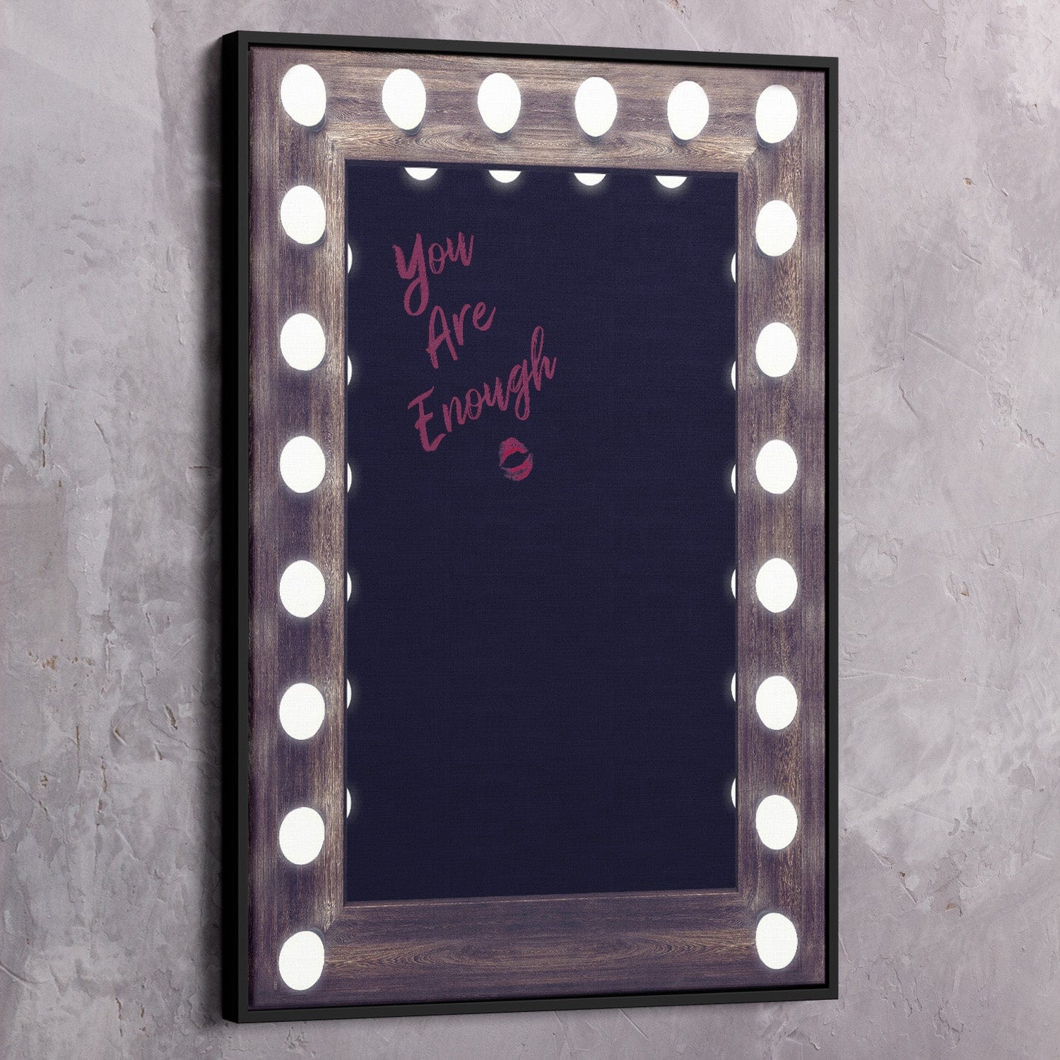 Mirror Quote - You Are Enough Wall Art | Inspirational Wall Art Motivational Wall Art Quotes Office Art | ImpaktMaker Exclusive Canvas Art Portrait