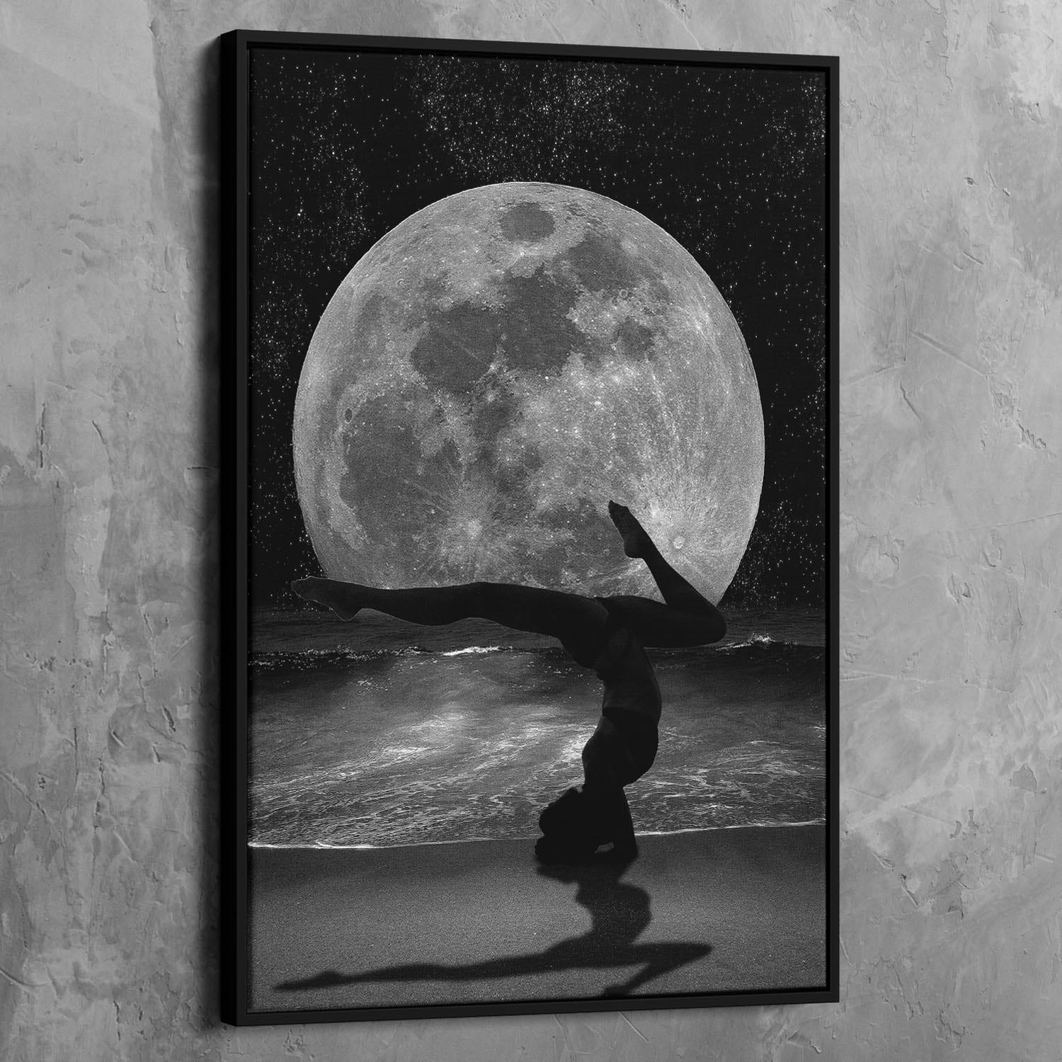 Moon Beauty Wall Art | Inspirational Wall Art Motivational Wall Art Quotes Office Art | ImpaktMaker Exclusive Canvas Art Portrait