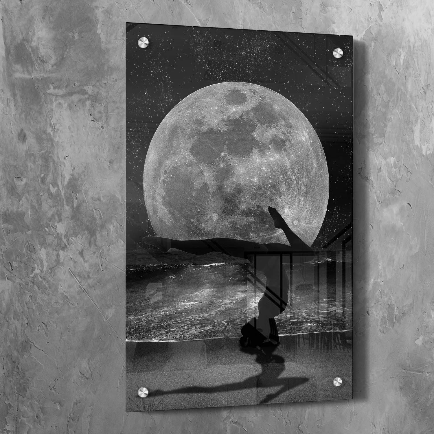 Moon Beauty Wall Art | Inspirational Wall Art Motivational Wall Art Quotes Office Art | ImpaktMaker Exclusive Canvas Art Portrait