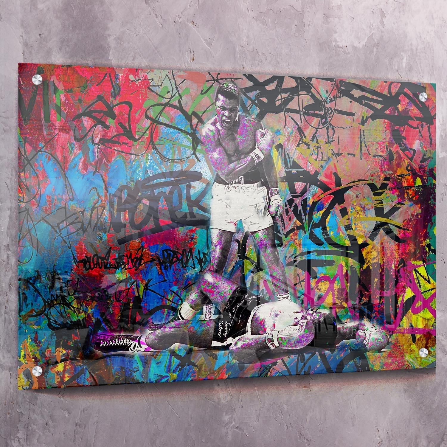 Muhammad Ali Graffiti Art | Inspirational Wall Art | ImpaktMaker Canvas Art Landscape