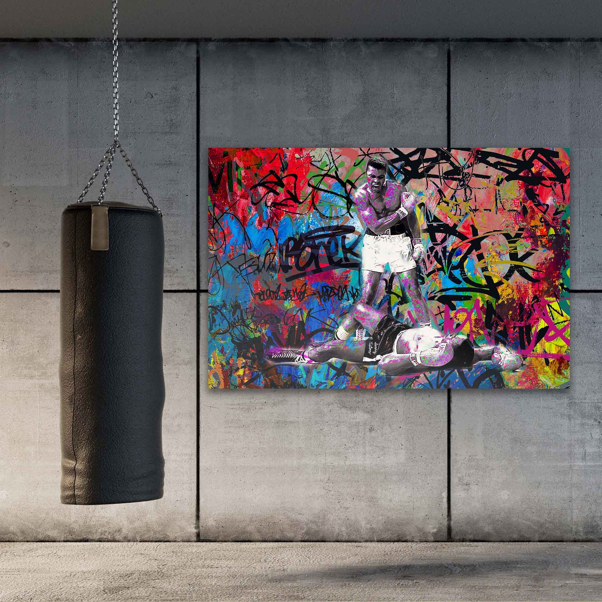 Muhammad Ali Graffiti Art | Inspirational Wall Art | ImpaktMaker Canvas Art Landscape