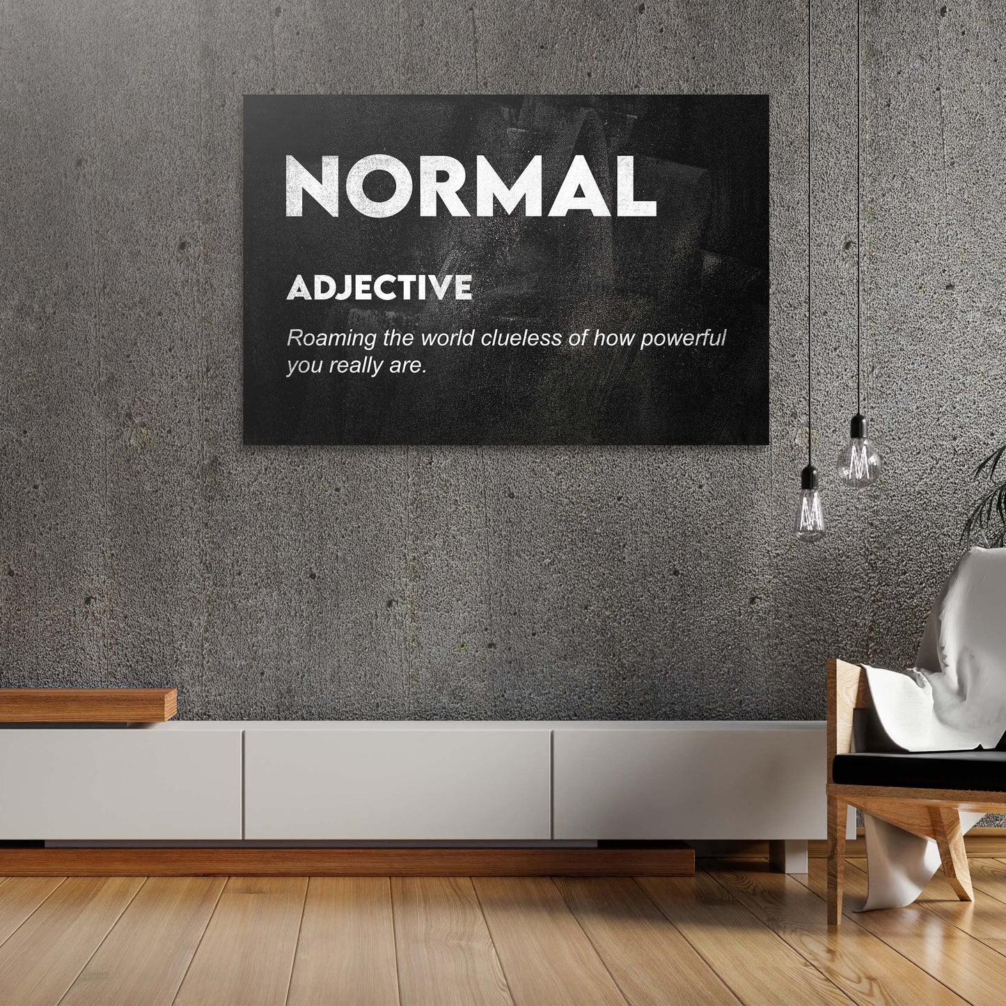 Normal Meaning Wall Art | Inspirational Wall Art Motivational Wall Art Quotes Office Art | ImpaktMaker Exclusive Canvas Art Landscape