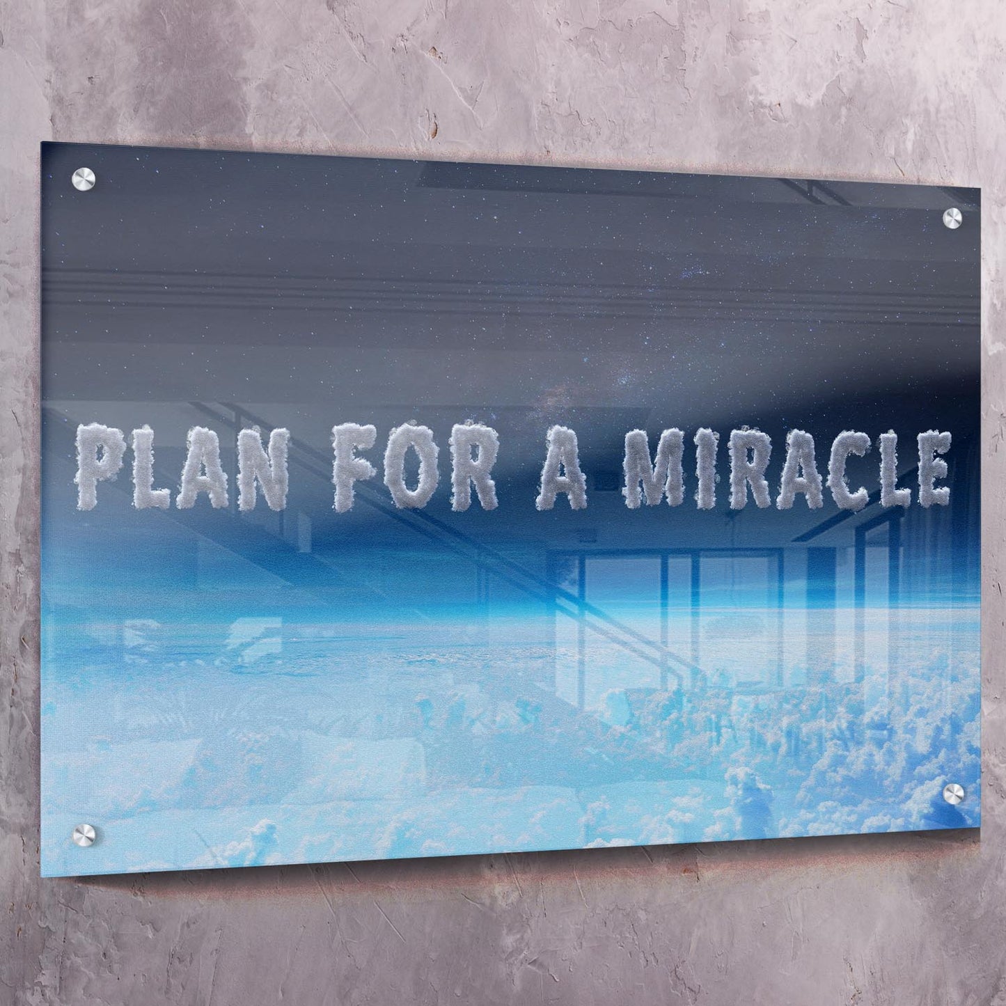 Plan For A Miracle Wall Art | Inspirational Wall Art Motivational Wall Art Quotes Office Art | ImpaktMaker Exclusive Canvas Art Landscape