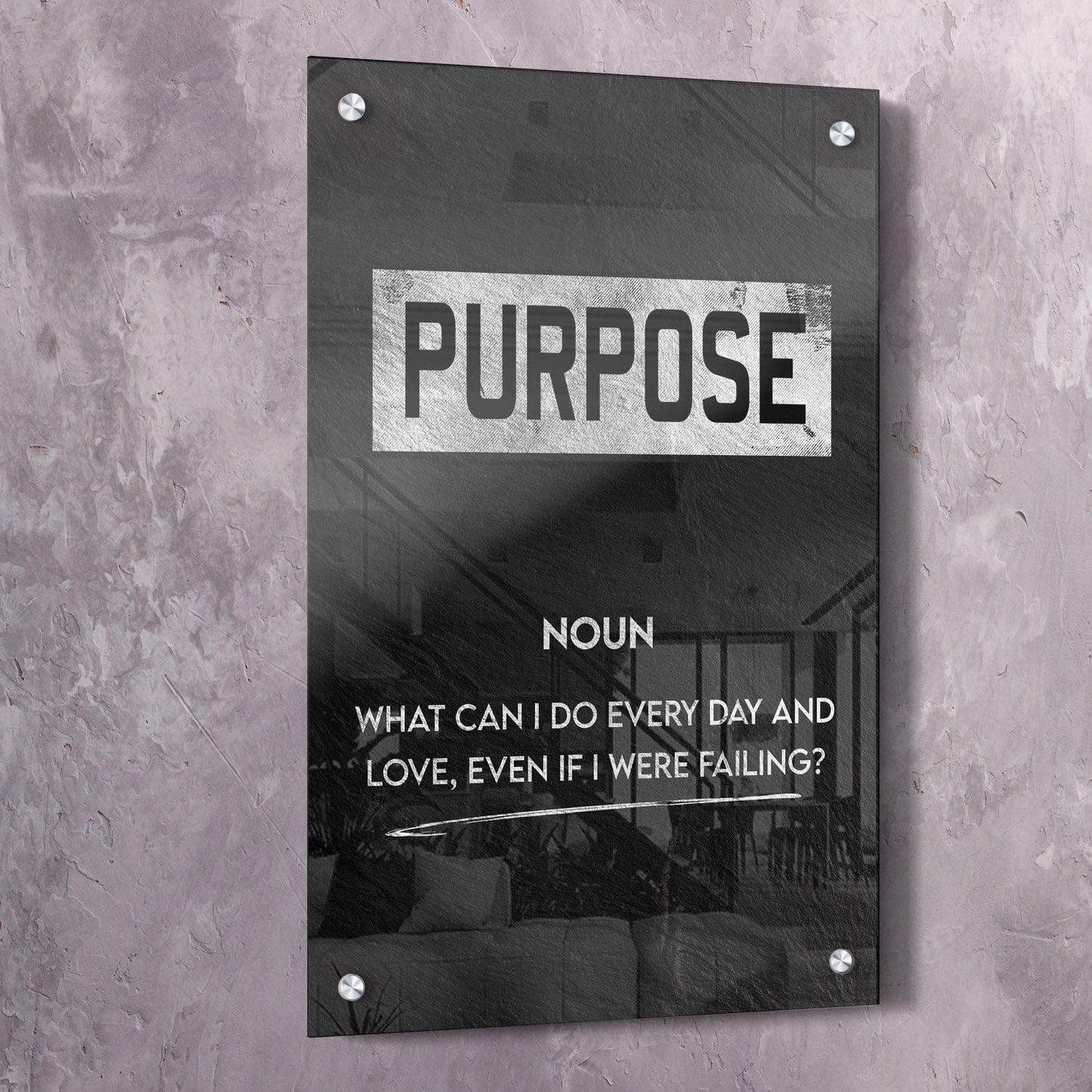 Purpose Meaning Wall Art | Inspirational Wall Art Motivational Wall Art Quotes Office Art | ImpaktMaker Exclusive Canvas Art Portrait