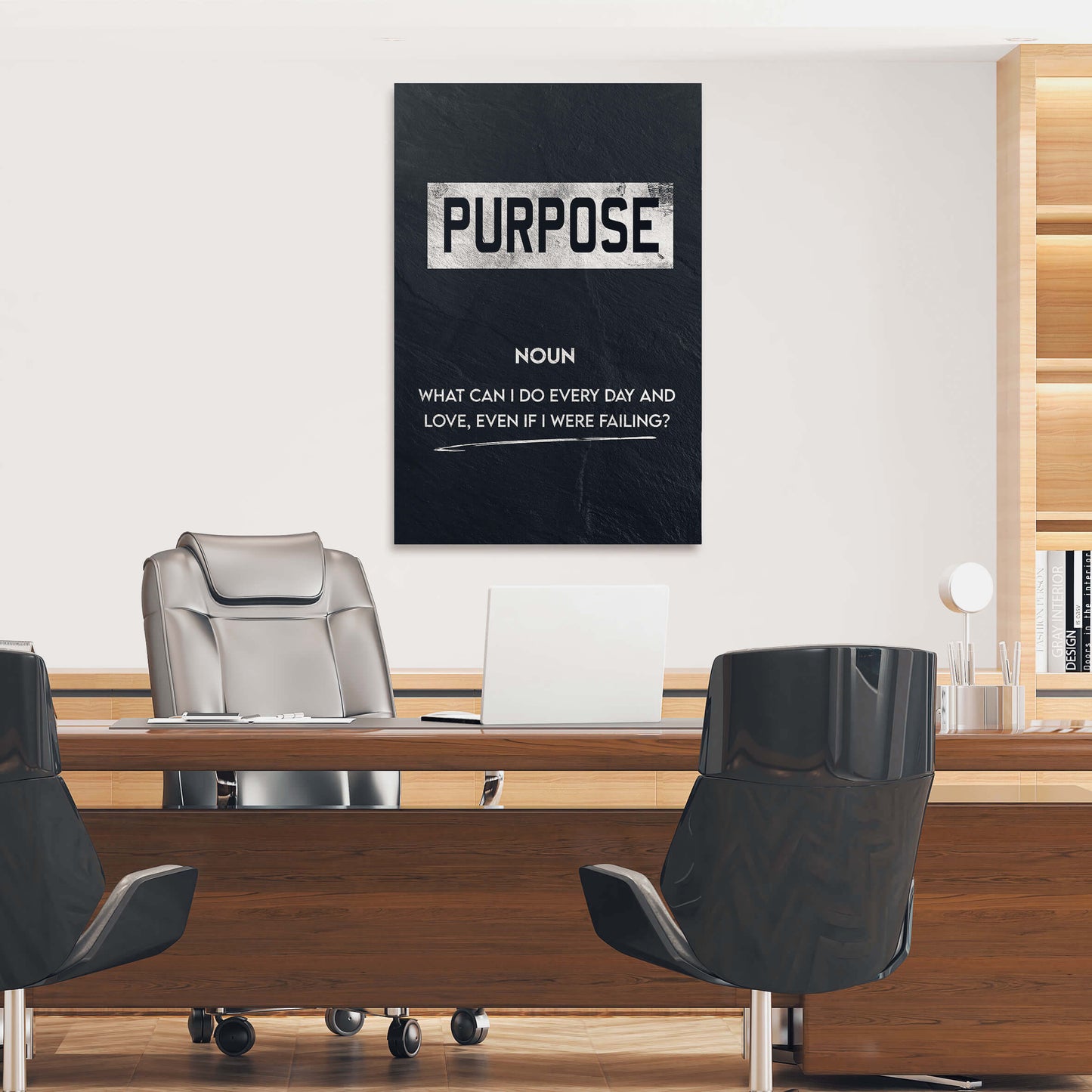 Purpose Meaning Wall Art | Inspirational Wall Art Motivational Wall Art Quotes Office Art | ImpaktMaker Exclusive Canvas Art Portrait