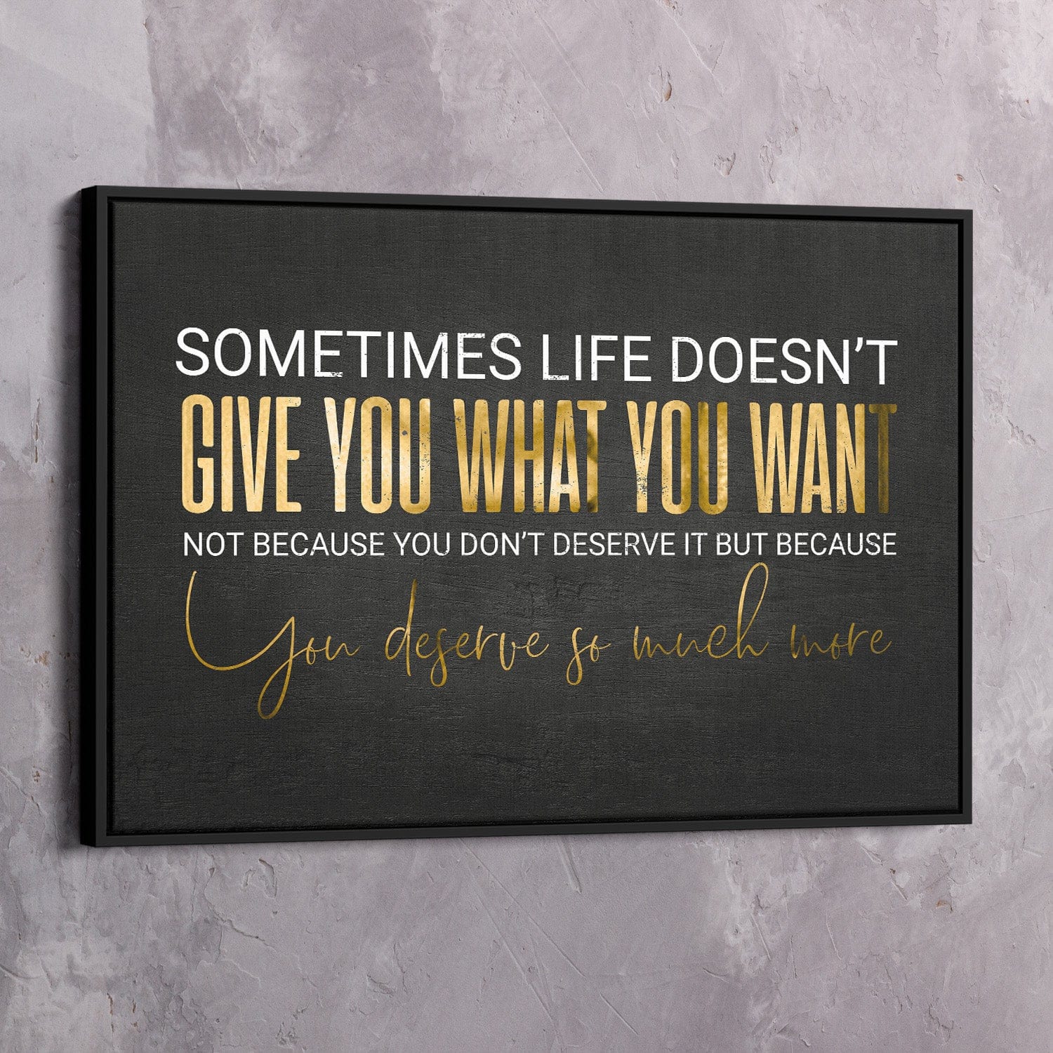 Sometimes Life Doesn't Wall Art | Inspirational Wall Art Motivational Wall Art Quotes Office Art | ImpaktMaker Exclusive Canvas Art Landscape