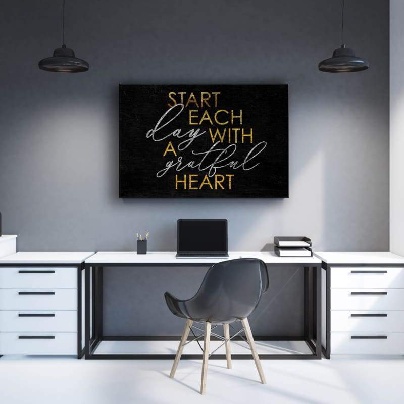 Start Day Wall Art | Inspirational Wall Art Motivational Wall Art Quotes Office Art | ImpaktMaker Exclusive Canvas Art Landscape