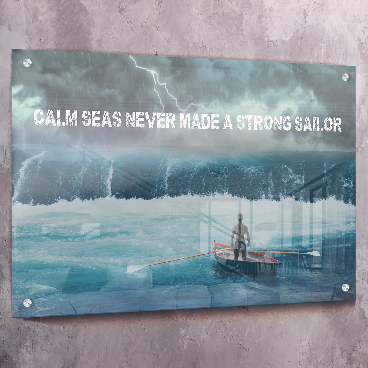 Strong Sailor Wall Art Wall Art | Inspirational Wall Art Motivational Wall Art Quotes Office Art | ImpaktArtist Exclusive Canvas Art Landscape