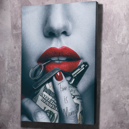 Time is Money Grenade Beauty Art Wall Art | Inspirational Wall Art Motivational Wall Art Quotes Office Art | ImpaktMaker Exclusive Canvas Art Portrait