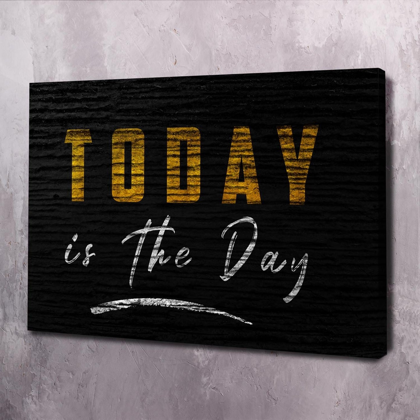 Today Is The Day Wall Art | Inspirational Wall Art Motivational Wall Art Quotes Office Art | ImpaktMaker Exclusive Canvas Art Landscape