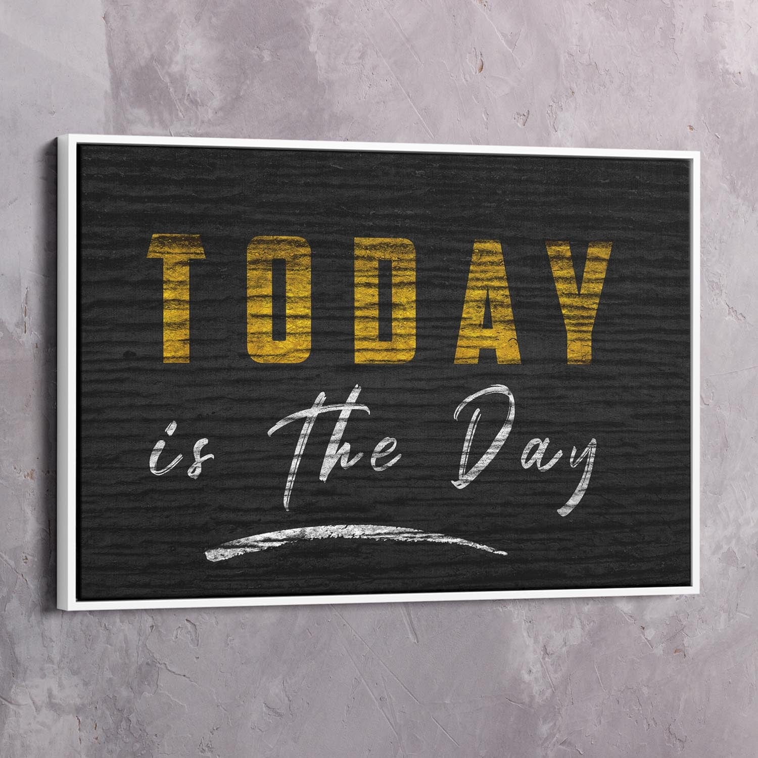 Today Is The Day Wall Art | Inspirational Wall Art Motivational Wall Art Quotes Office Art | ImpaktMaker Exclusive Canvas Art Landscape