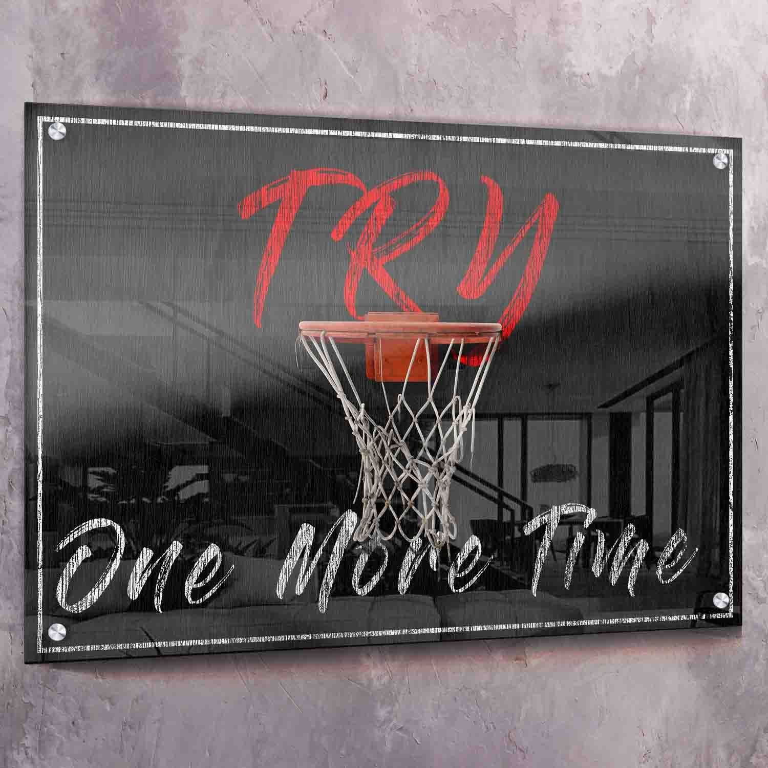 Try One More Time Wall Art | Inspirational Wall Art Motivational Wall Art Quotes Office Art | ImpaktMaker Exclusive Canvas Art Landscape
