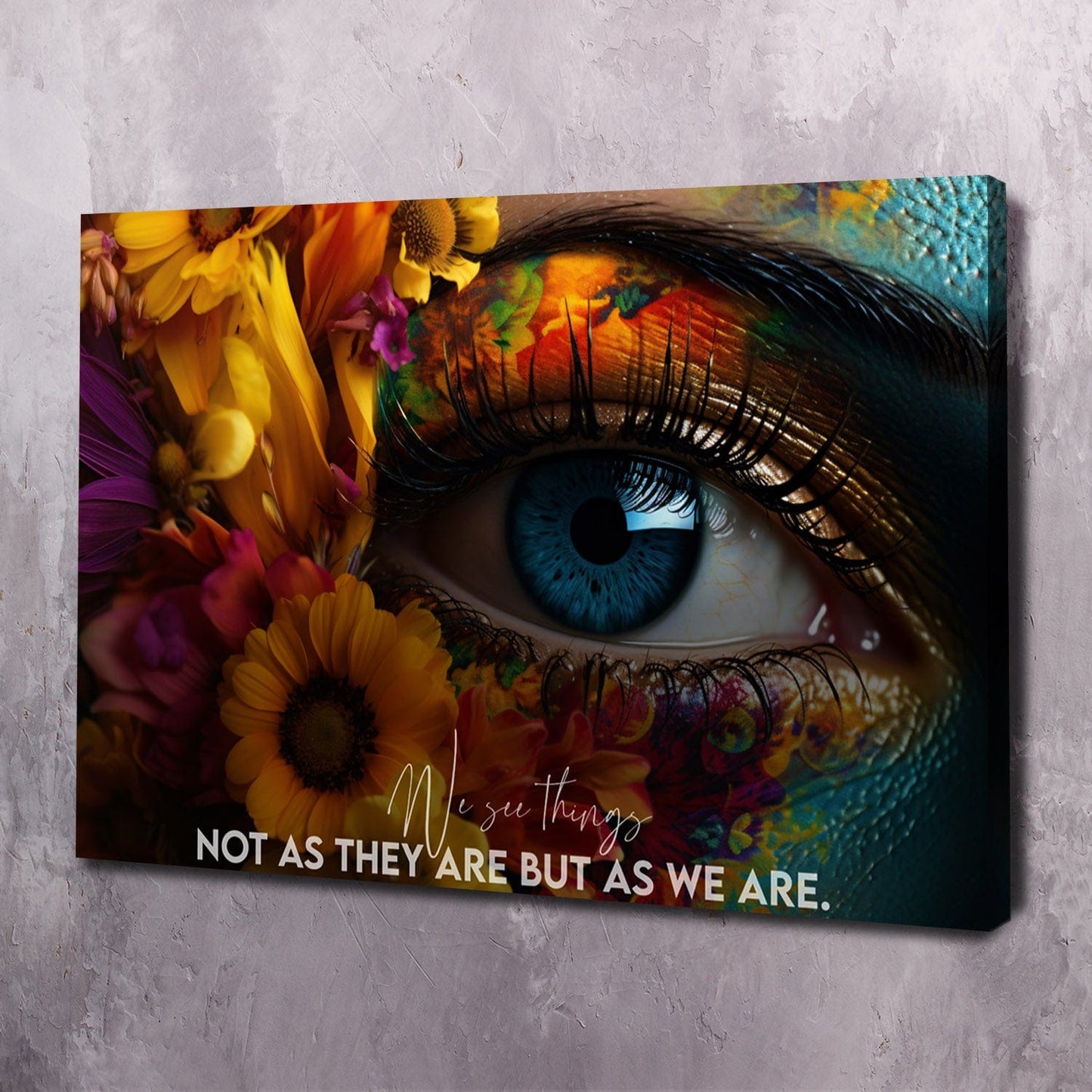 We See Things Not as They Are But as We Wall Art | Inspirational Wall Art Motivational Wall Art Quotes Office Art | ImpaktMaker Exclusive Canvas Art Landscape