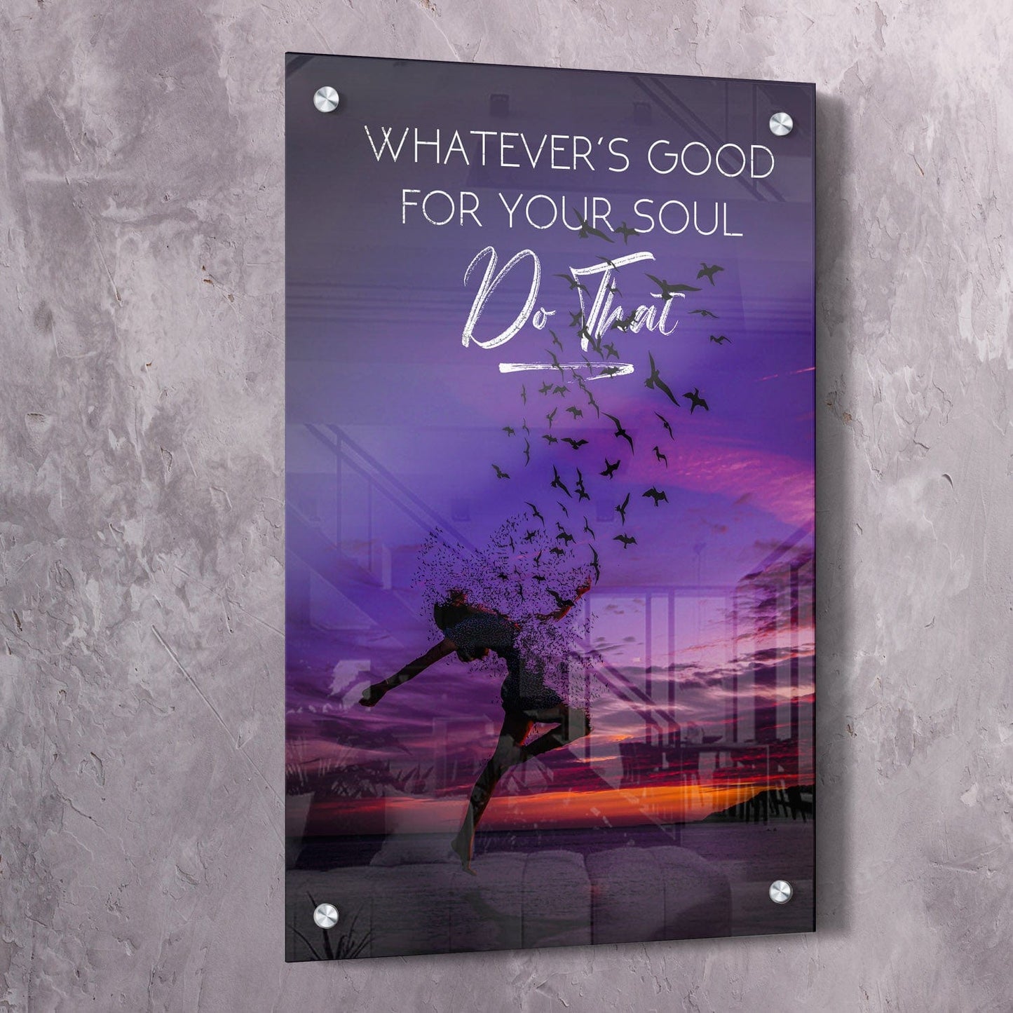 Whatever's Good for Your Soul Wall Art | Inspirational Wall Art Motivational Wall Art Quotes Office Art | ImpaktMaker Exclusive Canvas Art Portrait